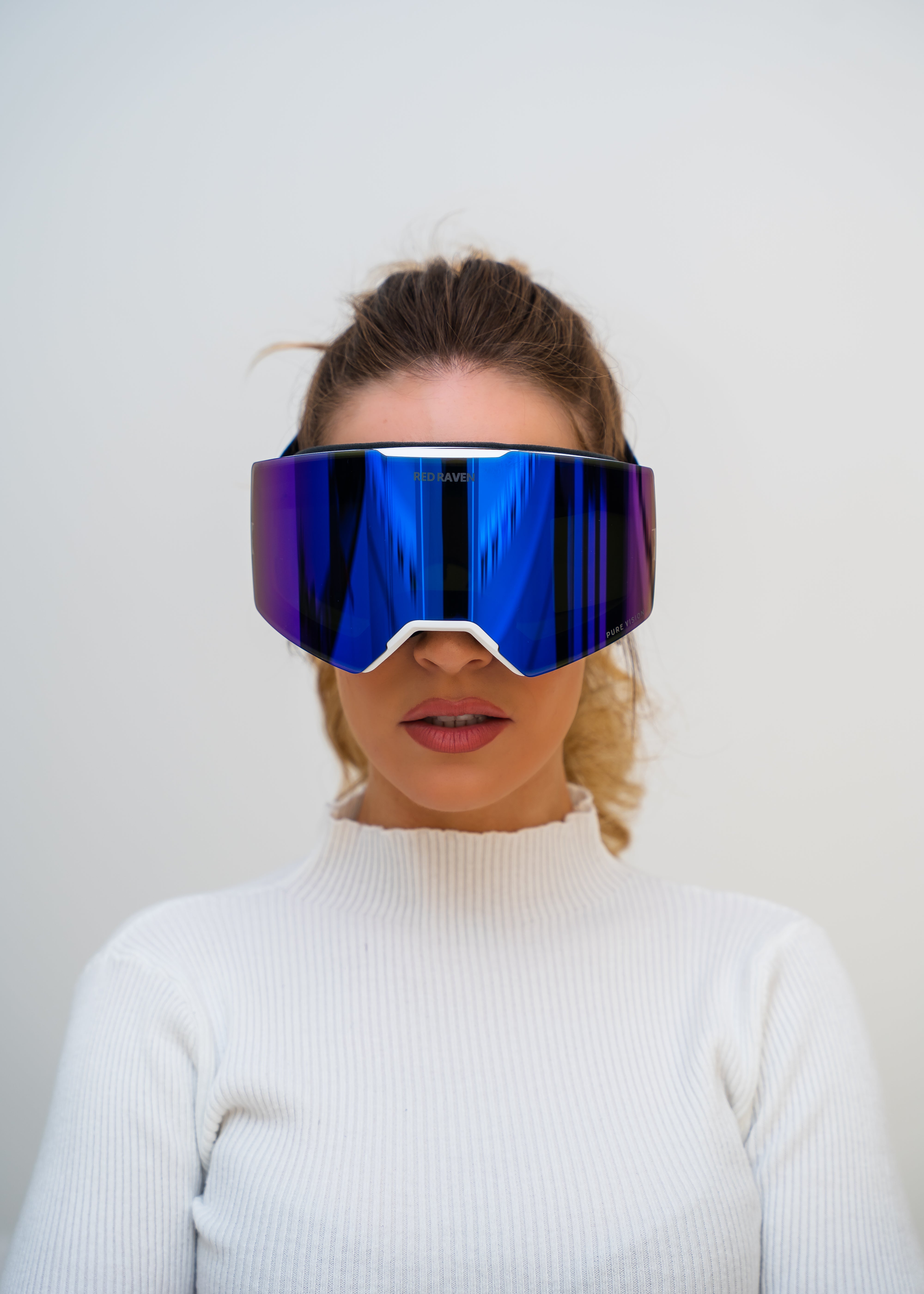 SNOW MASK #B WHITE MAUVE