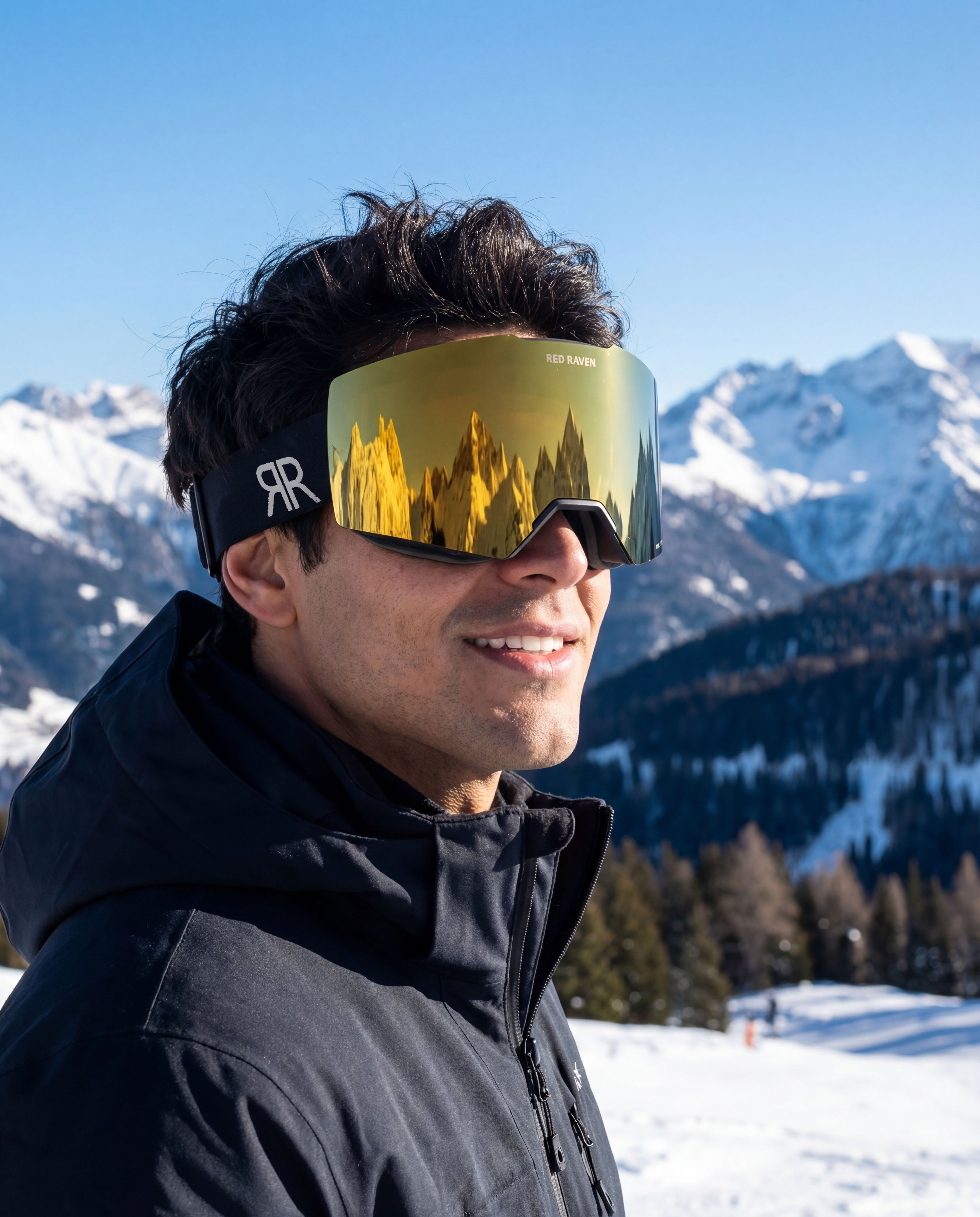 SNOW MASK #B BLACK GOLD