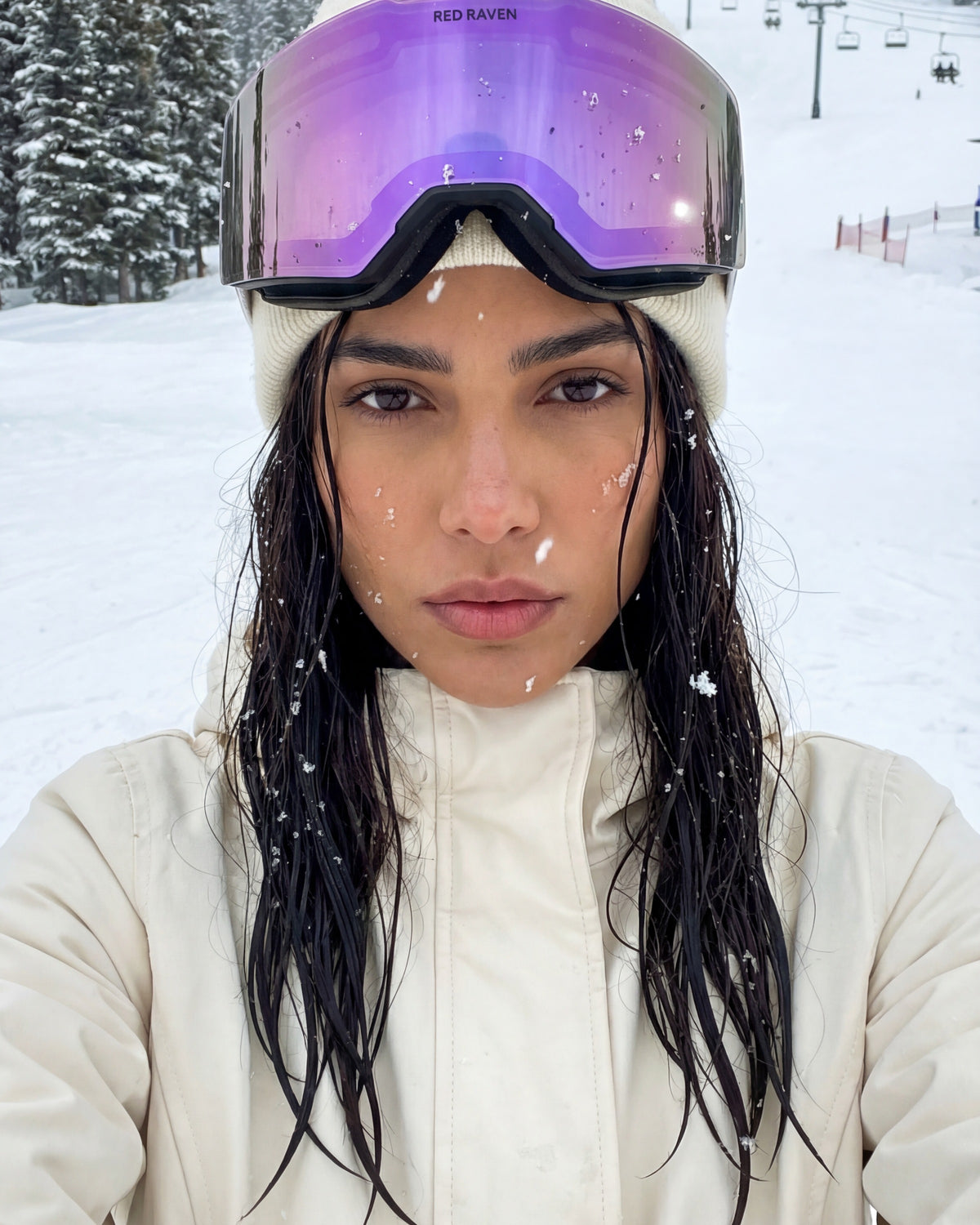 SNOW MASK #B BLACK PURPLE - PHOTOCHROMIC