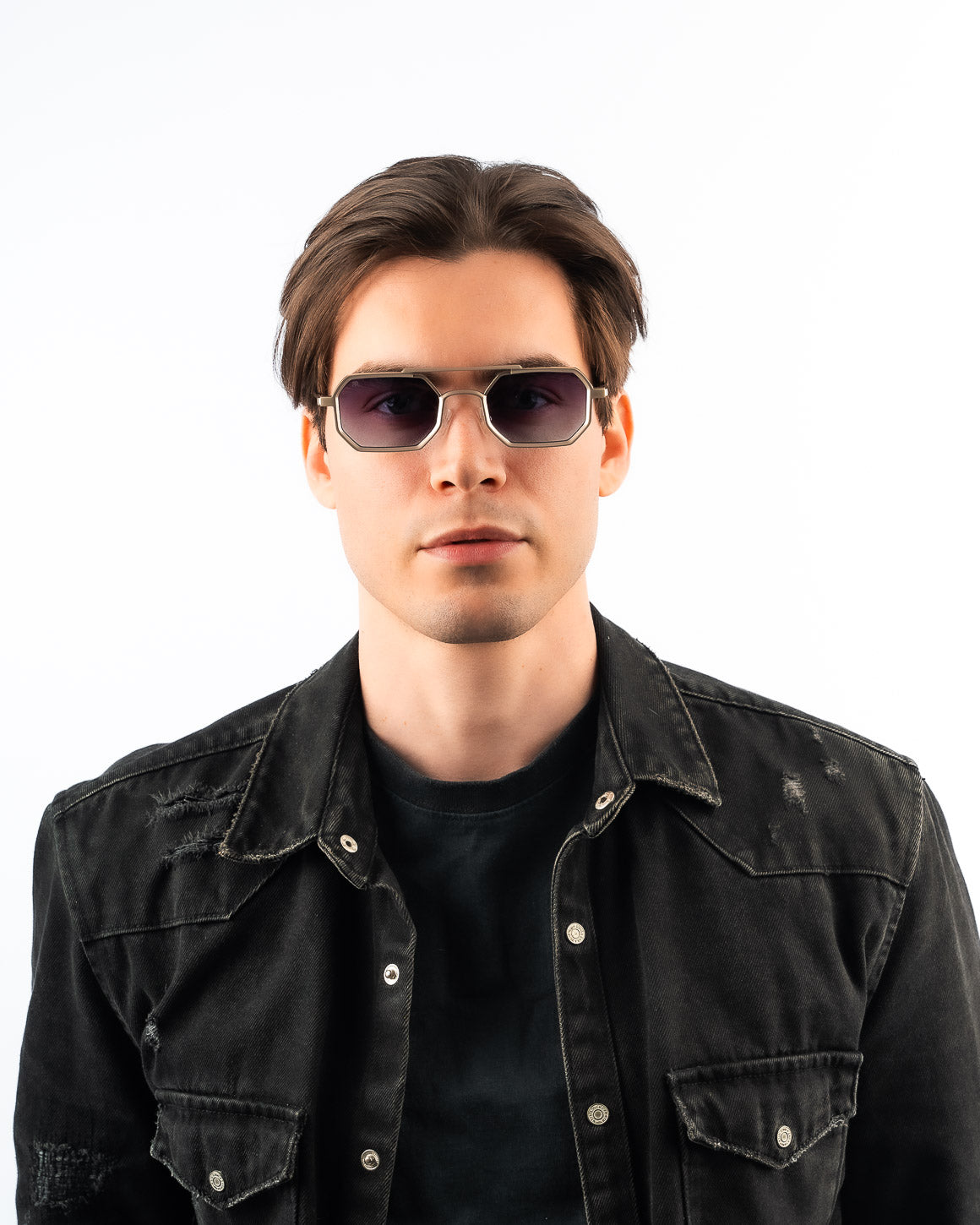 Men's Sunglasses Red Raven Silver