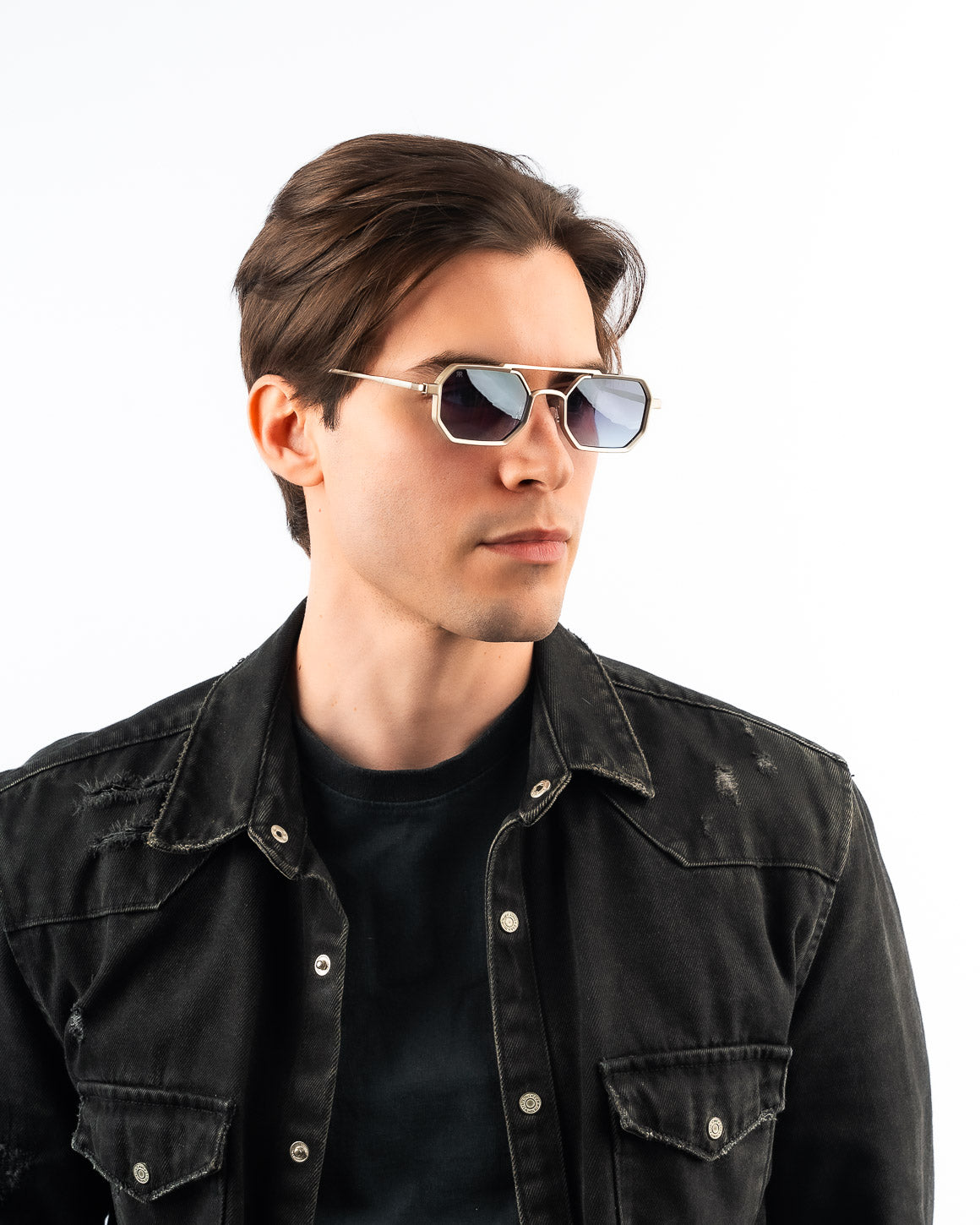 Men's Sunglasses Red Raven Silver