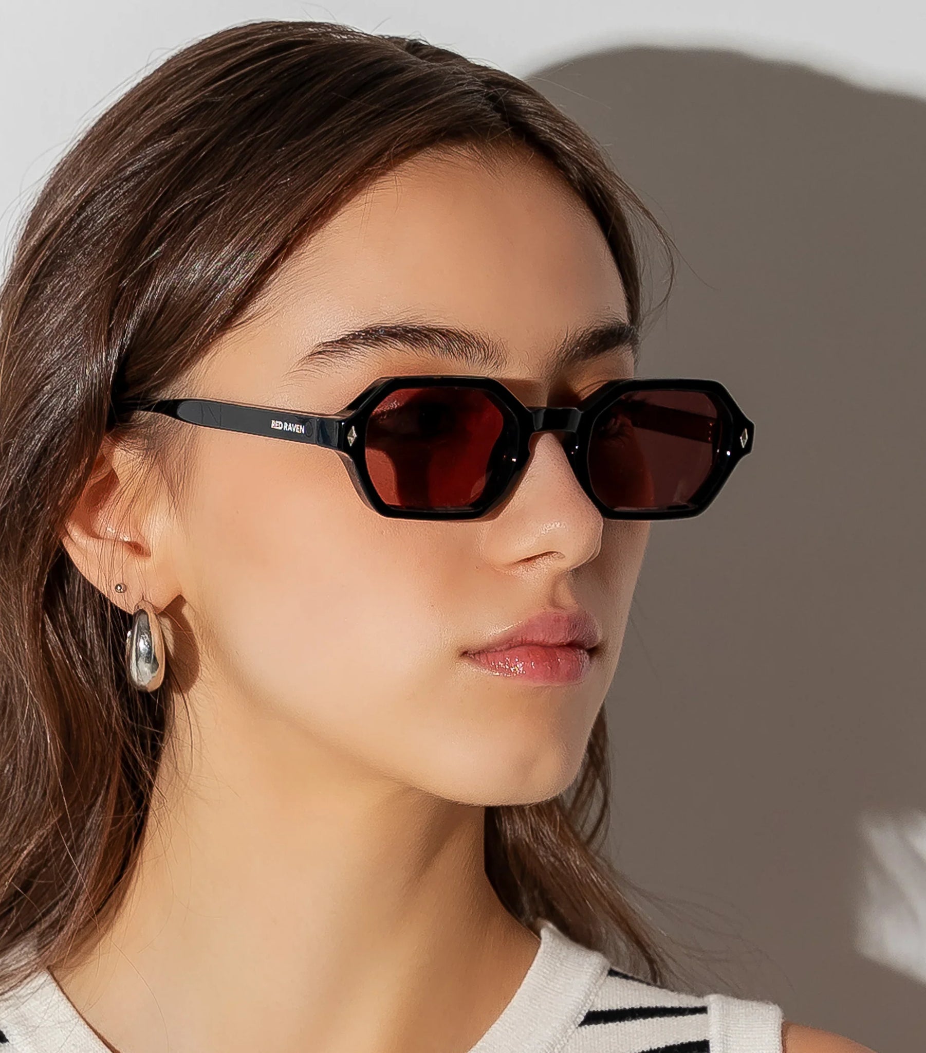 Men's Sunglasses Red Raven Black