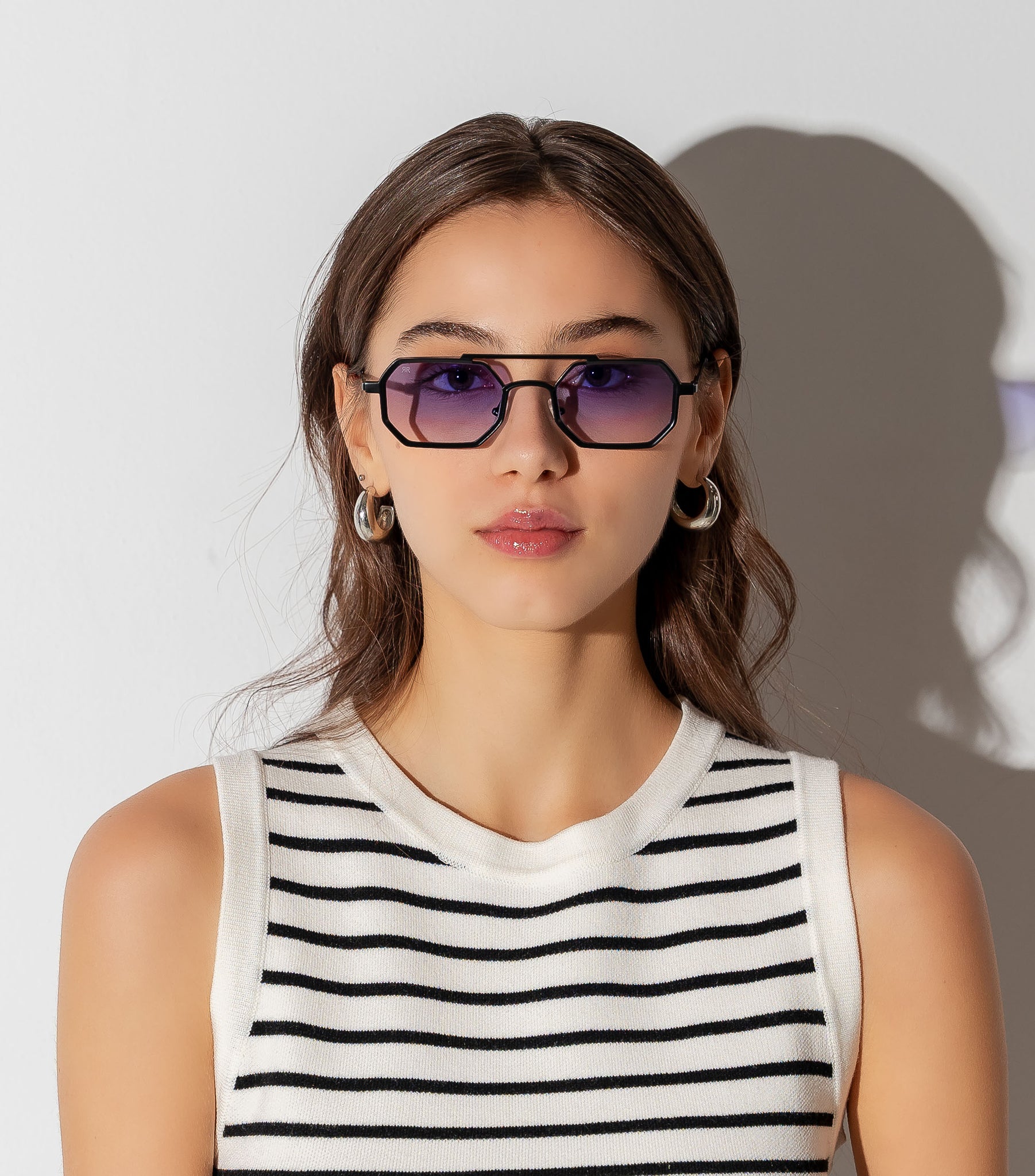 Men's Sunglasses Red Raven Silver