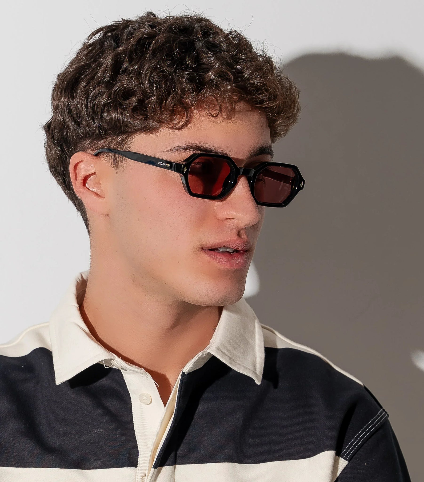 Men's Sunglasses Red Raven Black