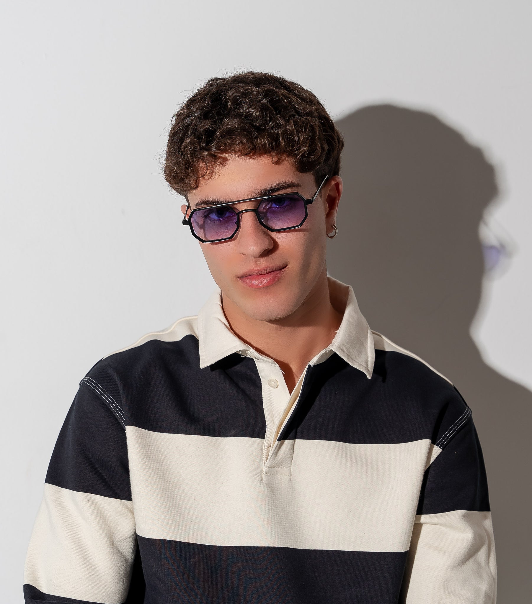 Men's Sunglasses Red Raven Silver