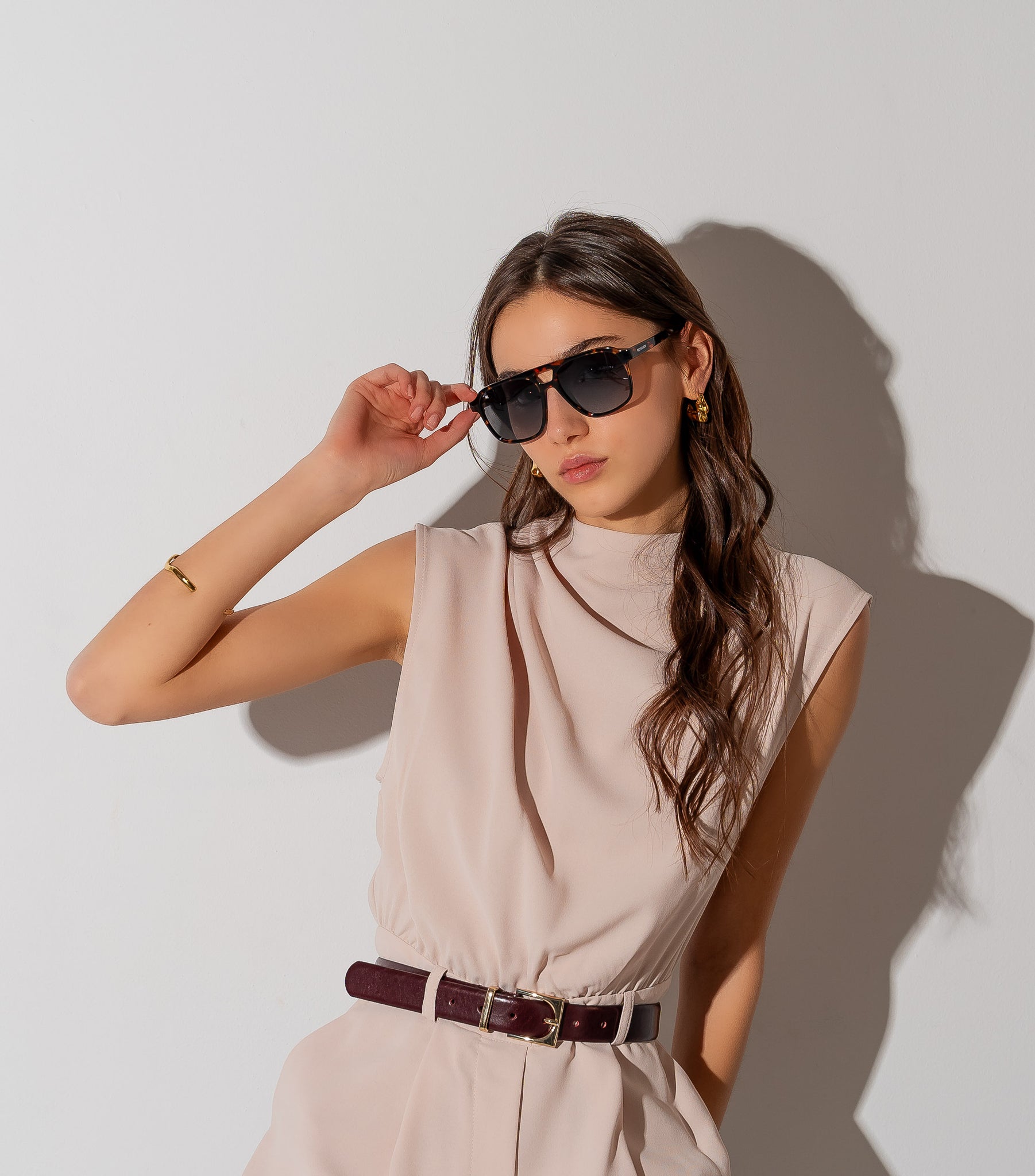 Men's Sunglasses Red Raven Brown