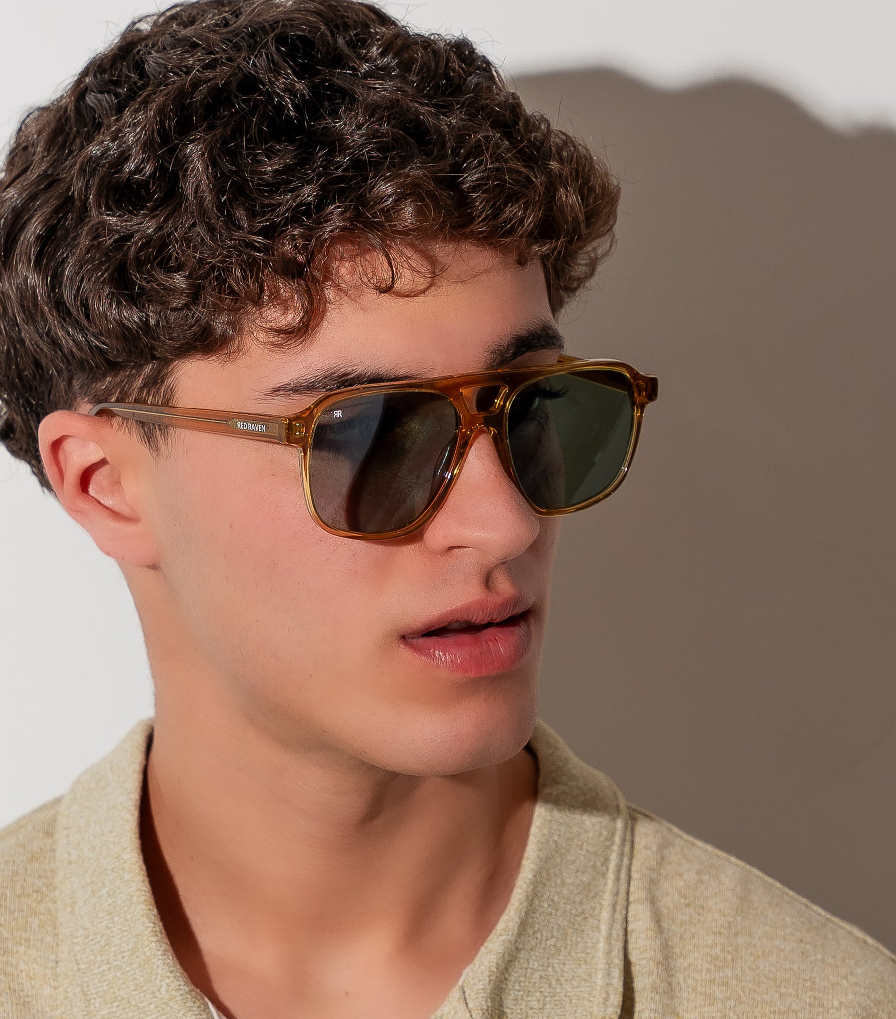 Men's Sunglasses Red Raven Yellow