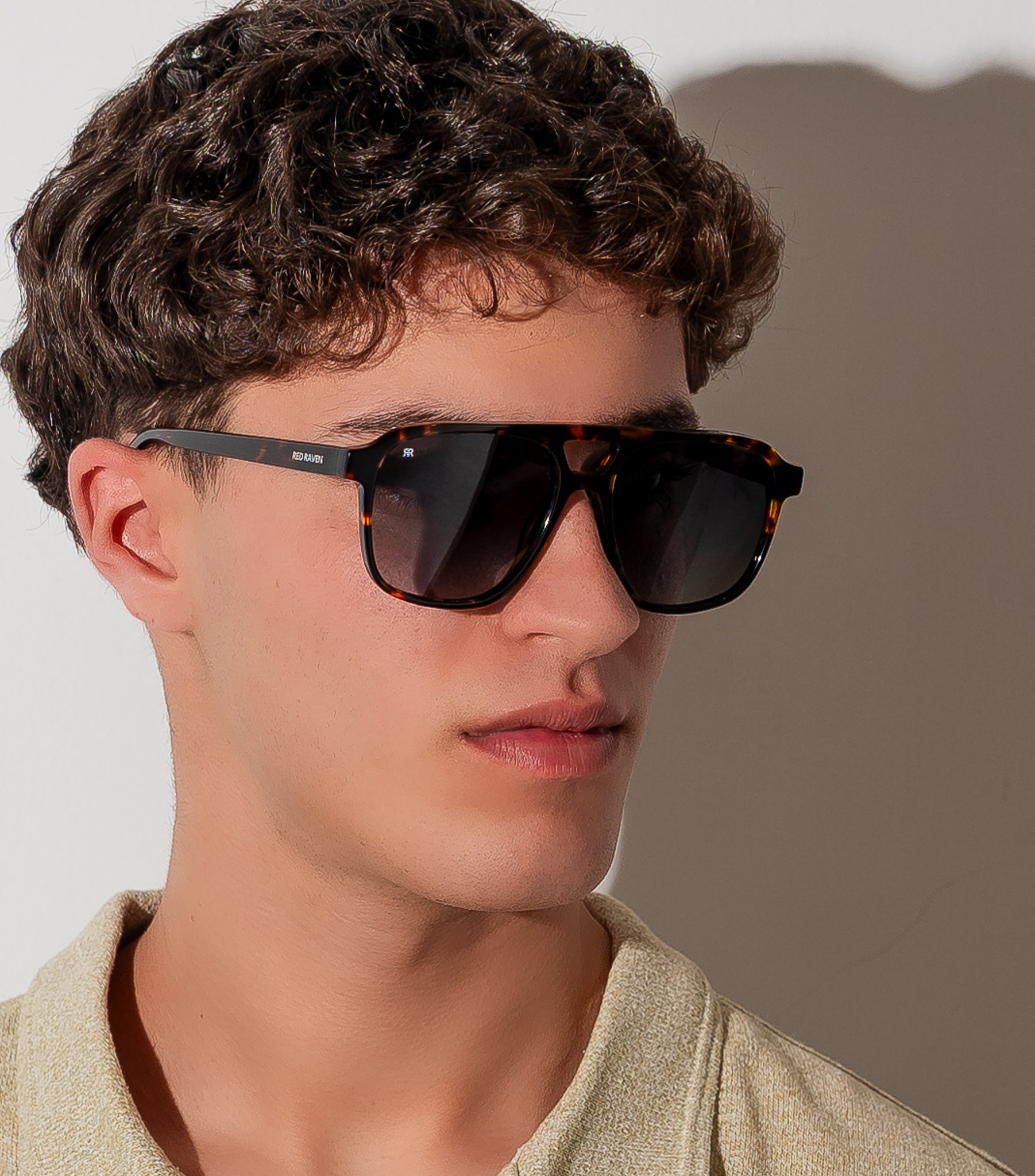 Men's Sunglasses Red Raven Brown