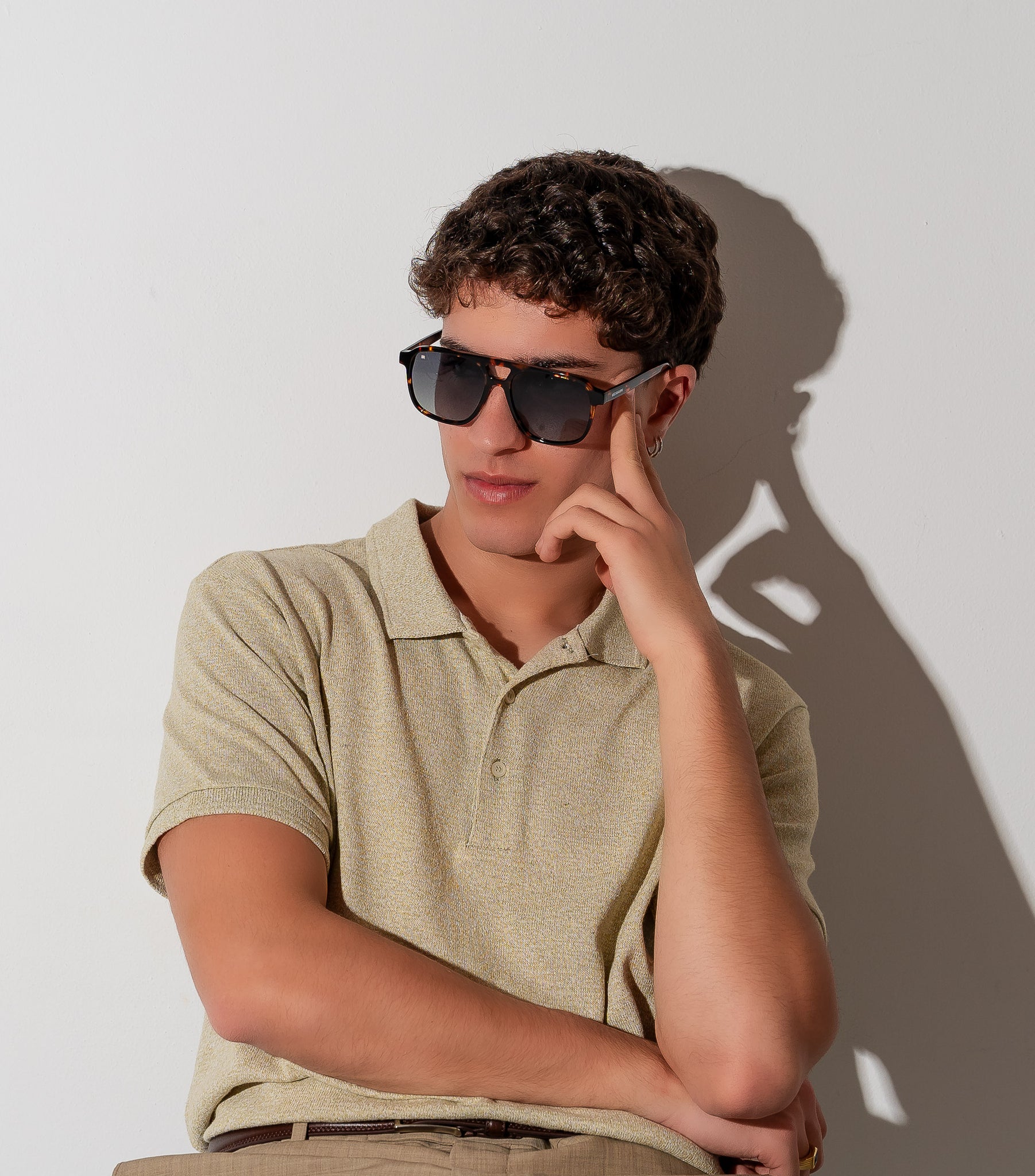 Men's Sunglasses Red Raven Brown