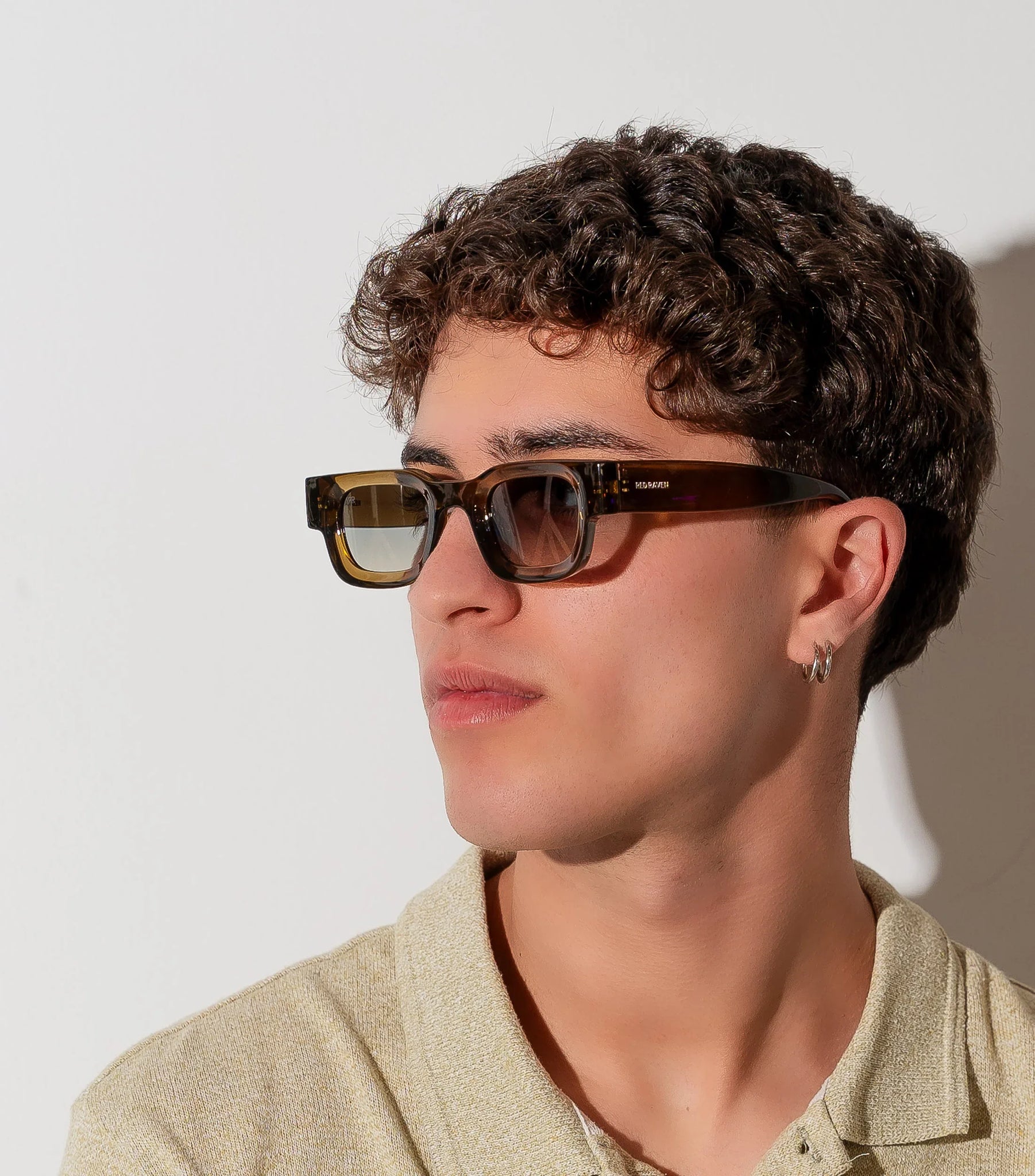 Men's Sunglasses Red Raven Brown