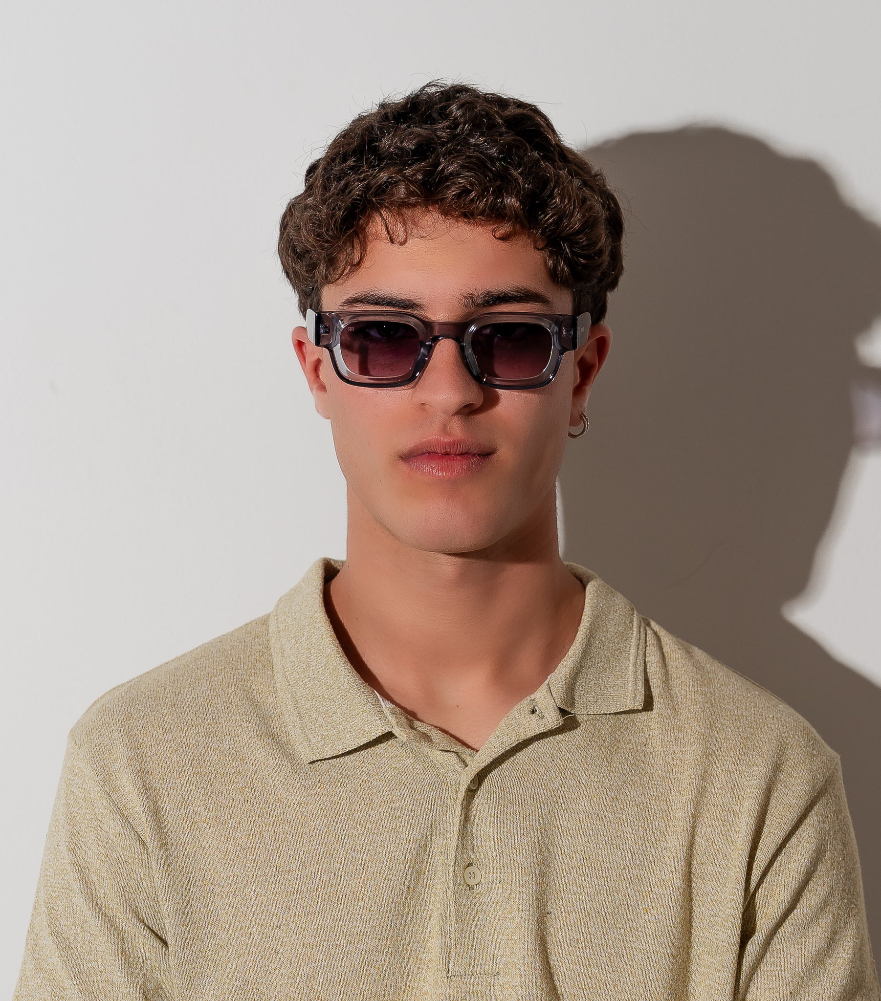 Men's Sunglasses Red Raven White