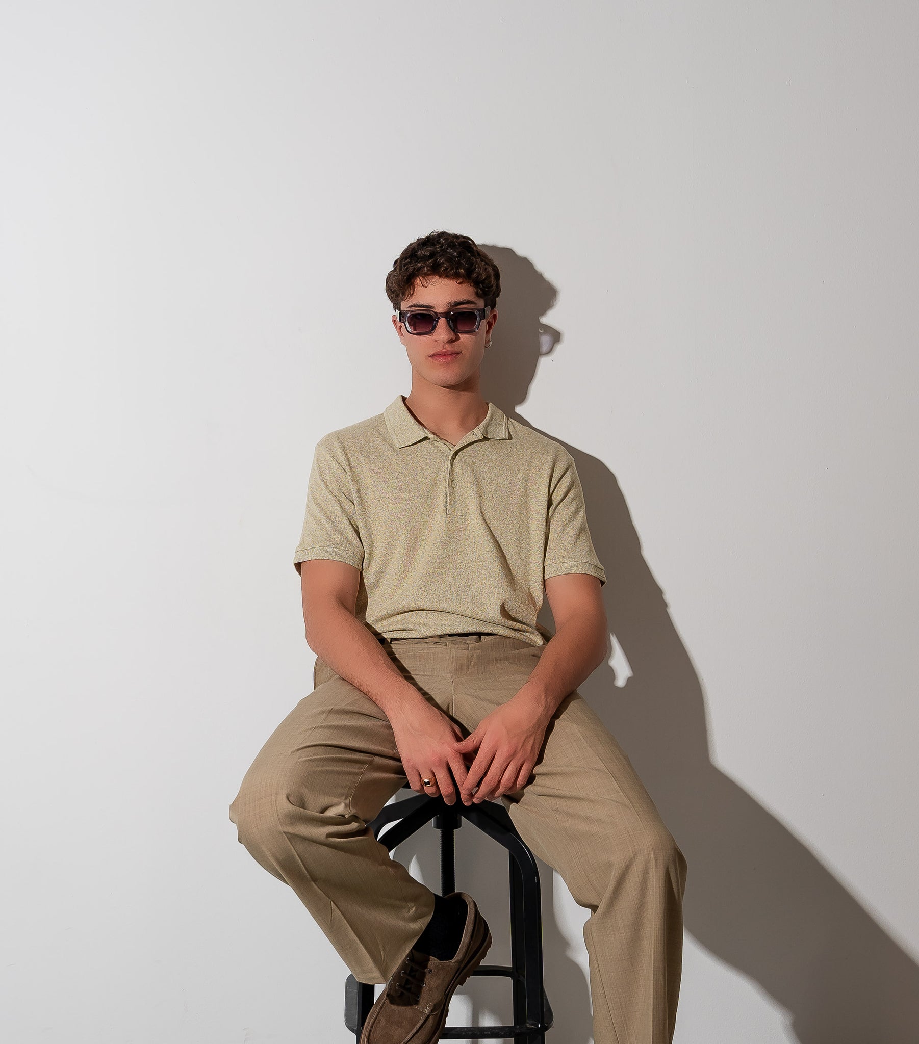 Men's Sunglasses Red Raven White