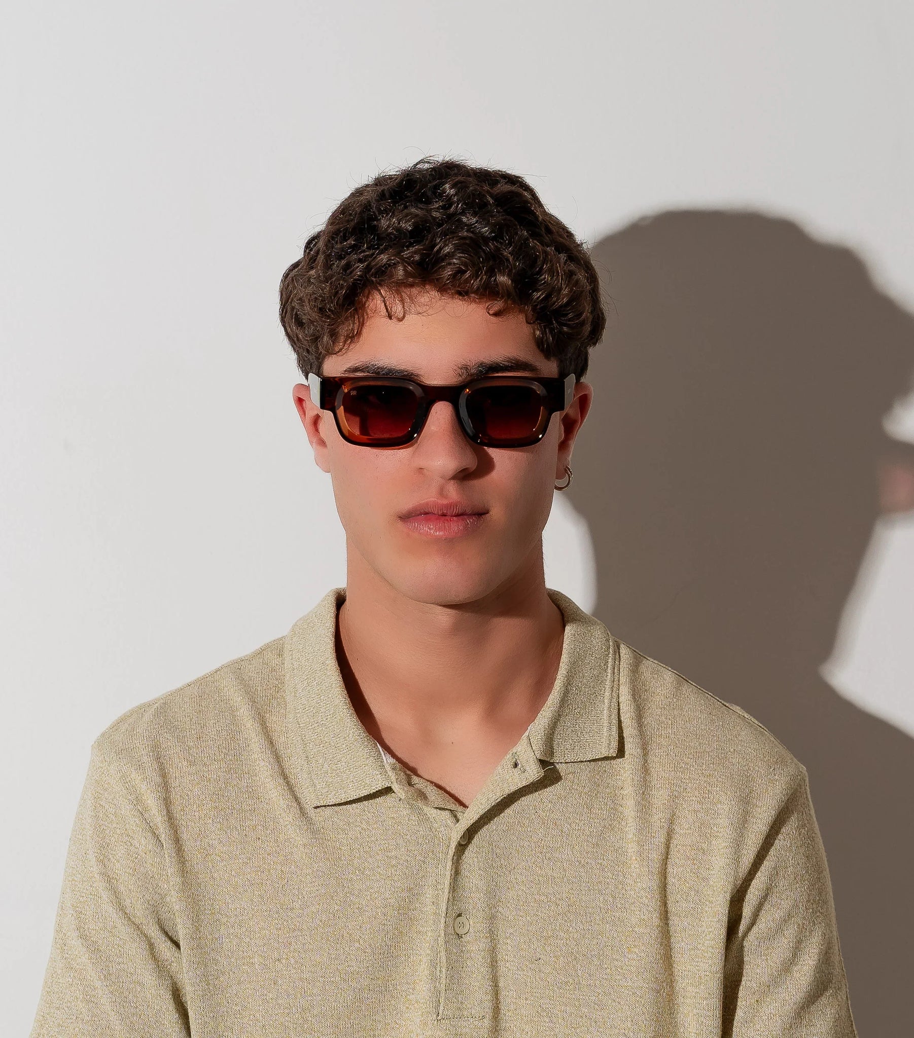 Men's Sunglasses Red Raven Brown