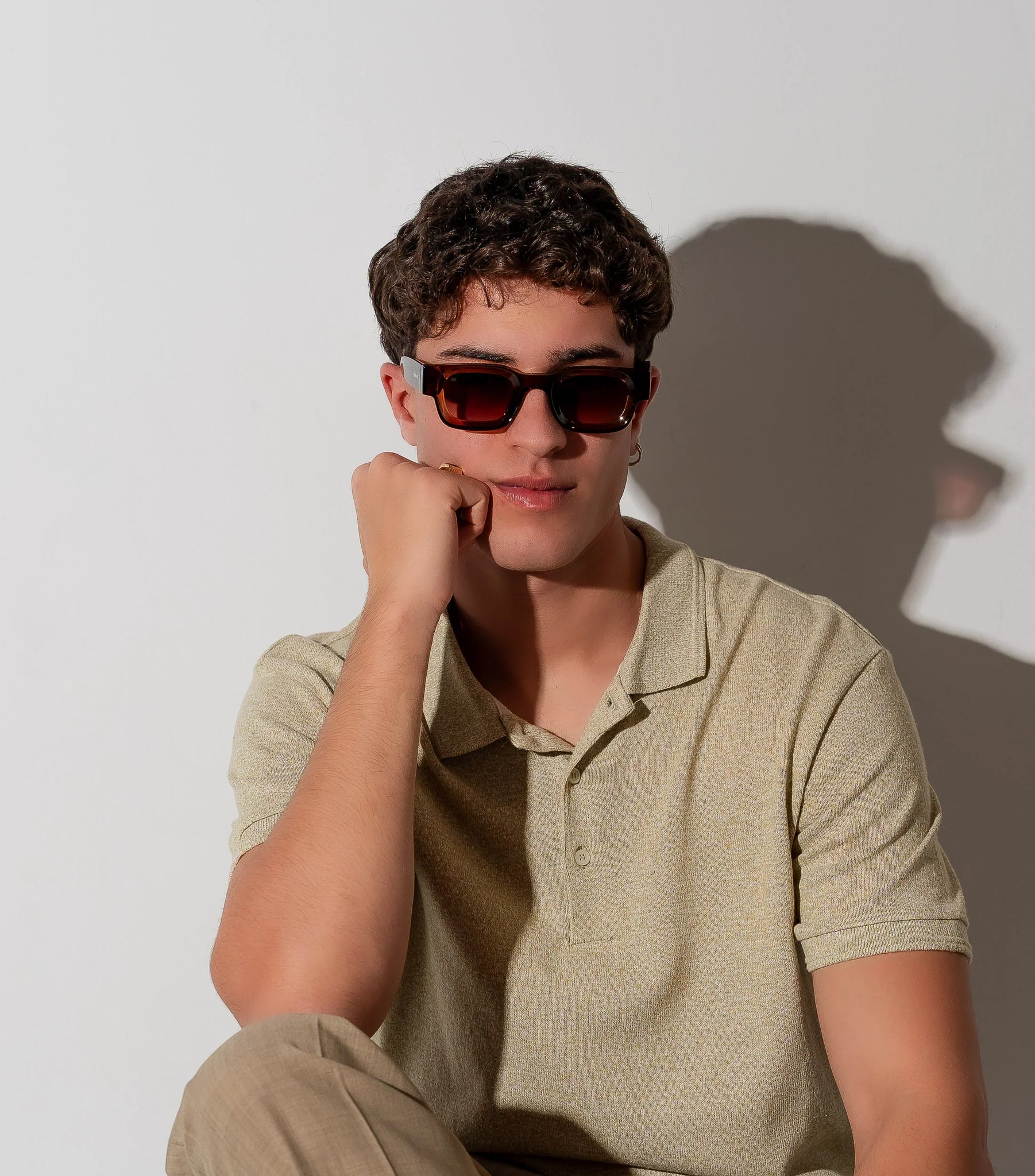 Men's Sunglasses Red Raven Brown