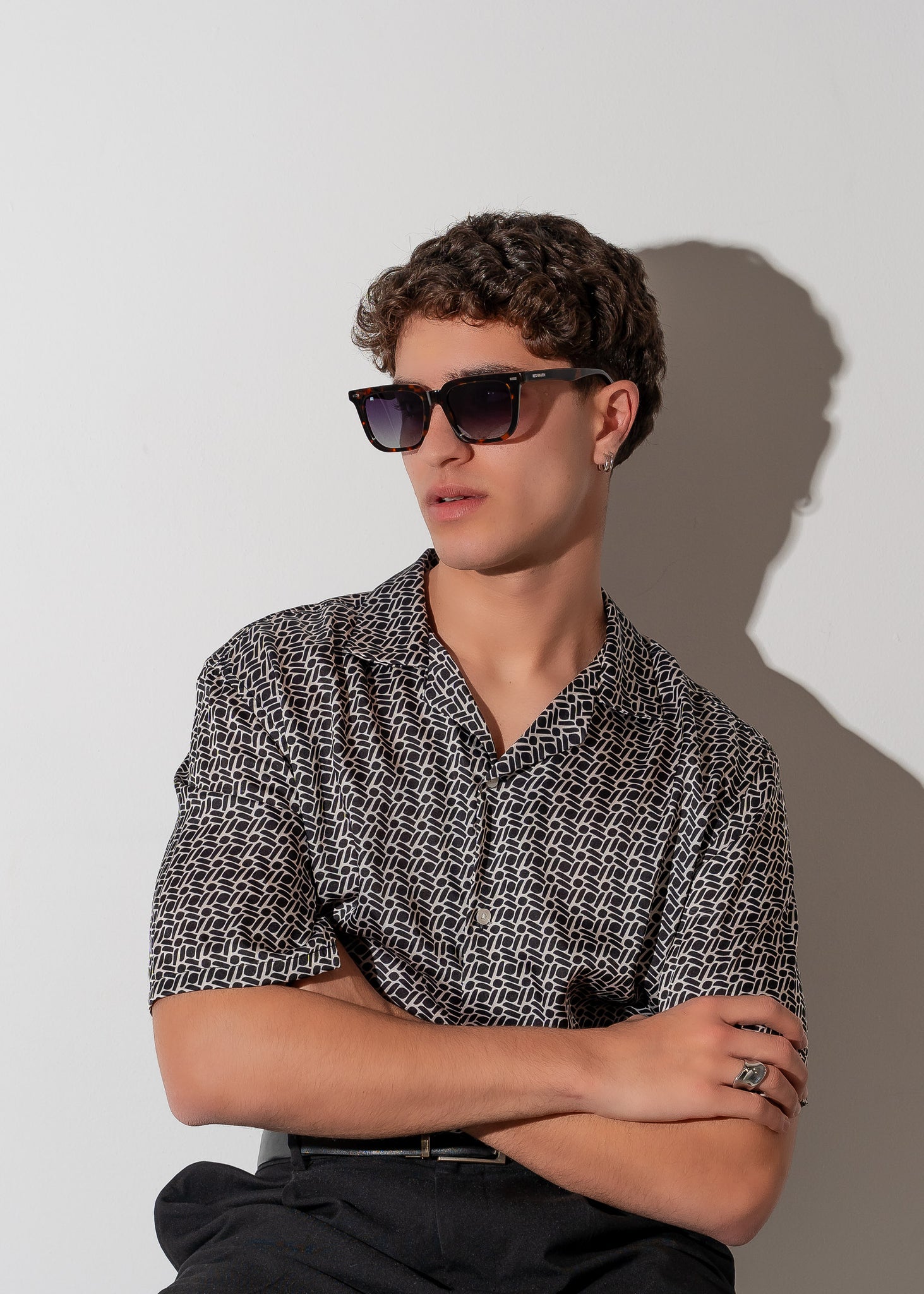 Men's Sunglasses Red Raven Brown