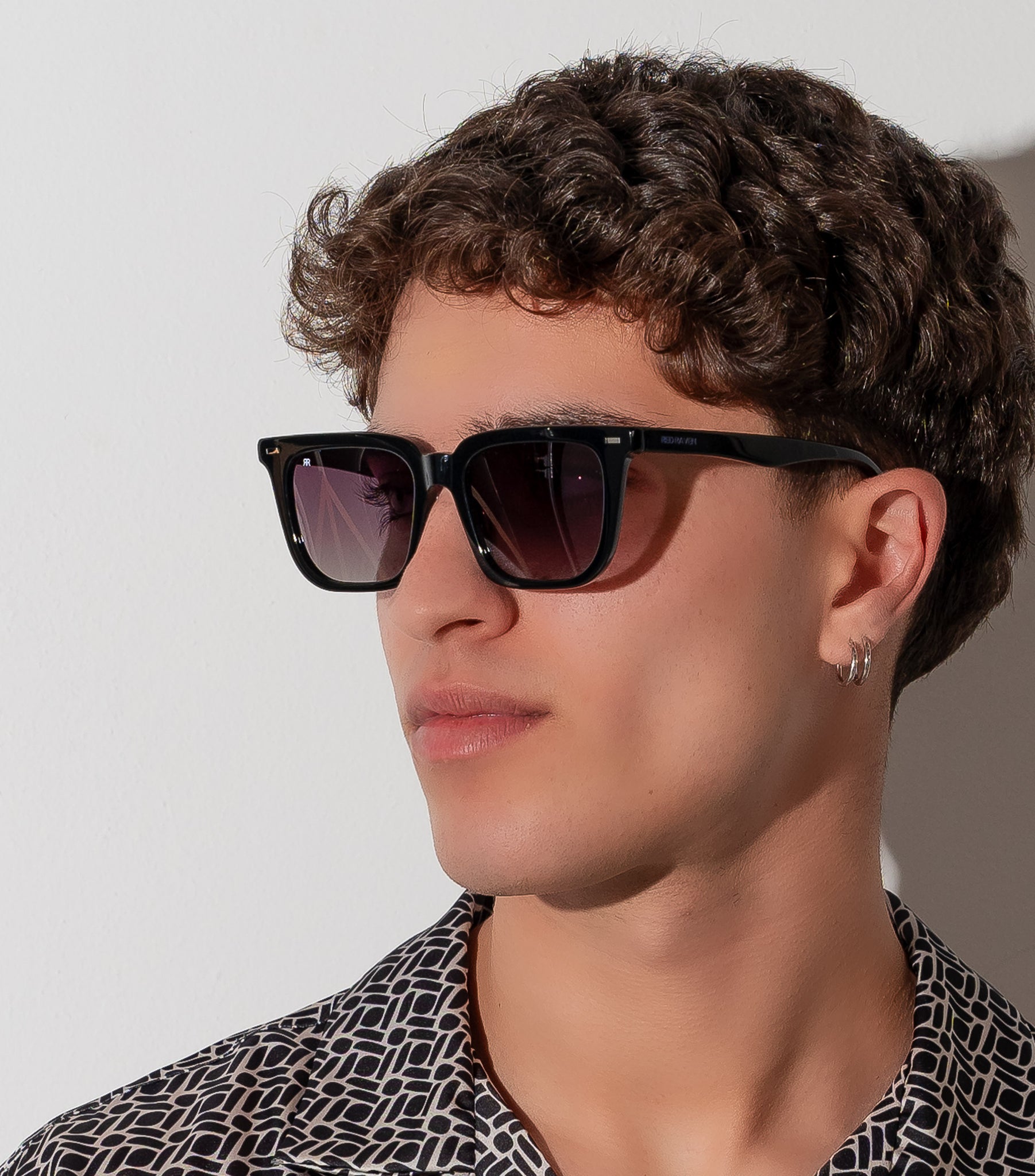 Men's Sunglasses Red Raven Black