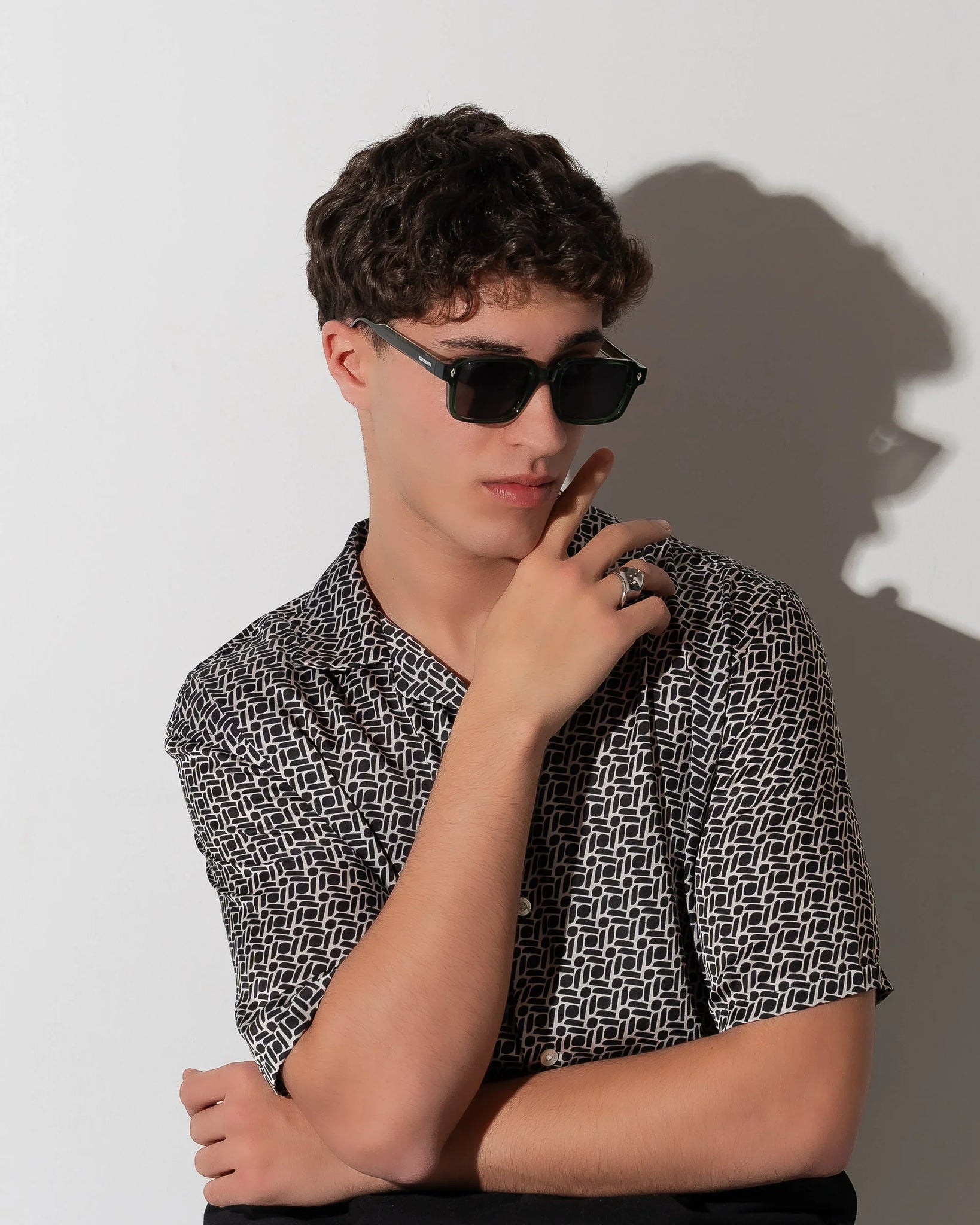 Men's Sunglasses Red Raven Green