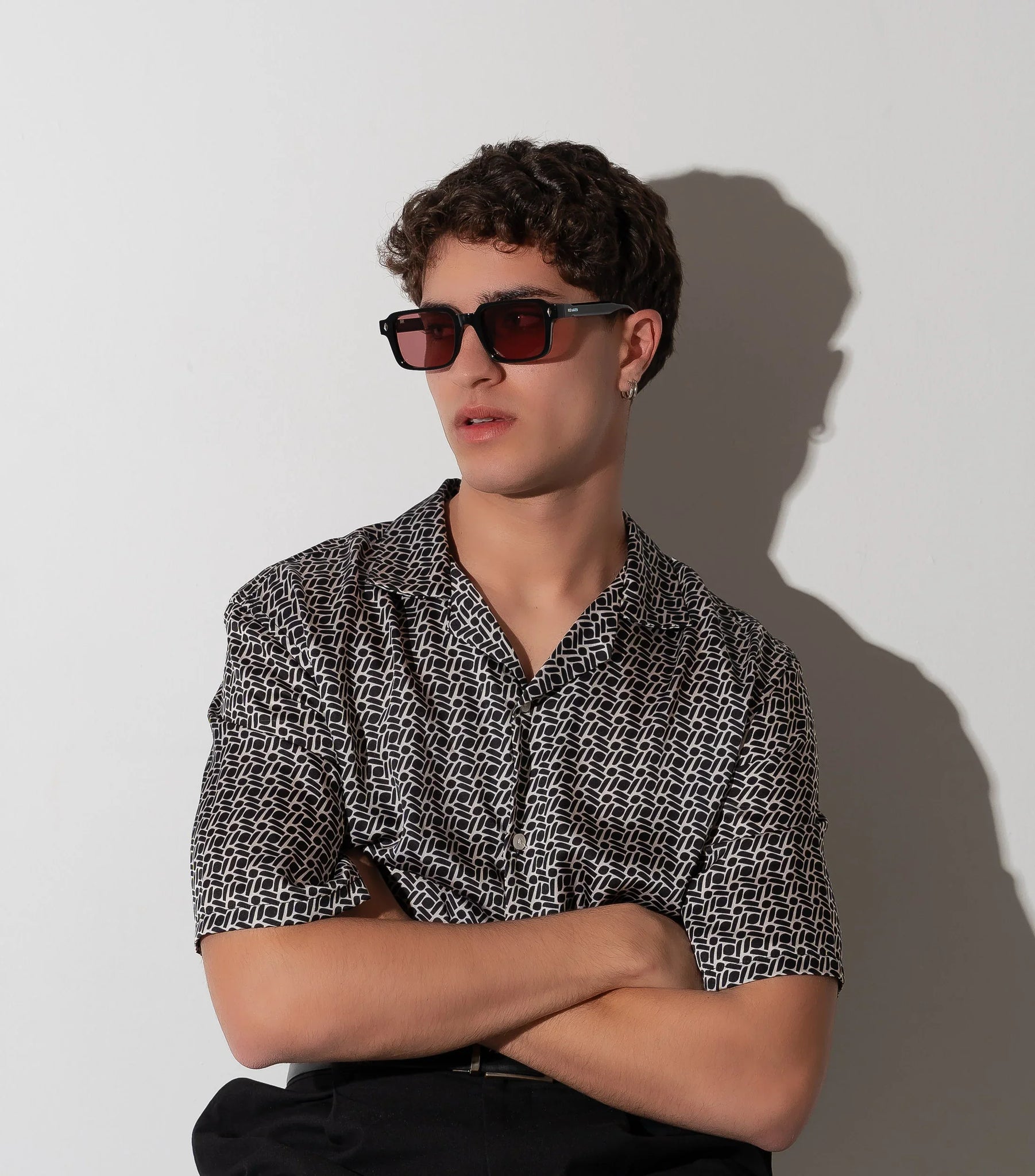 Men's Sunglasses Red Raven Black