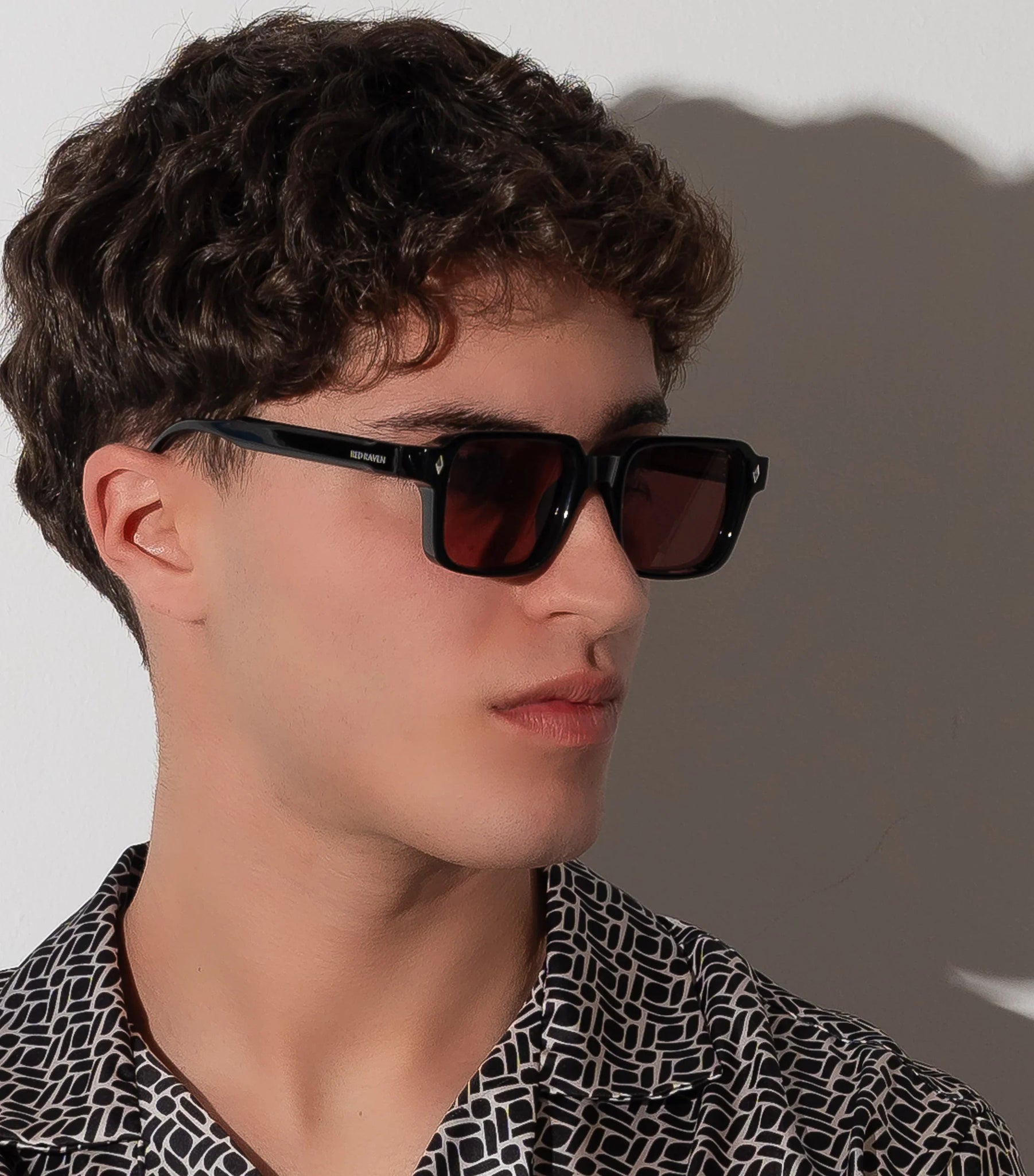 Men's Sunglasses Red Raven Black