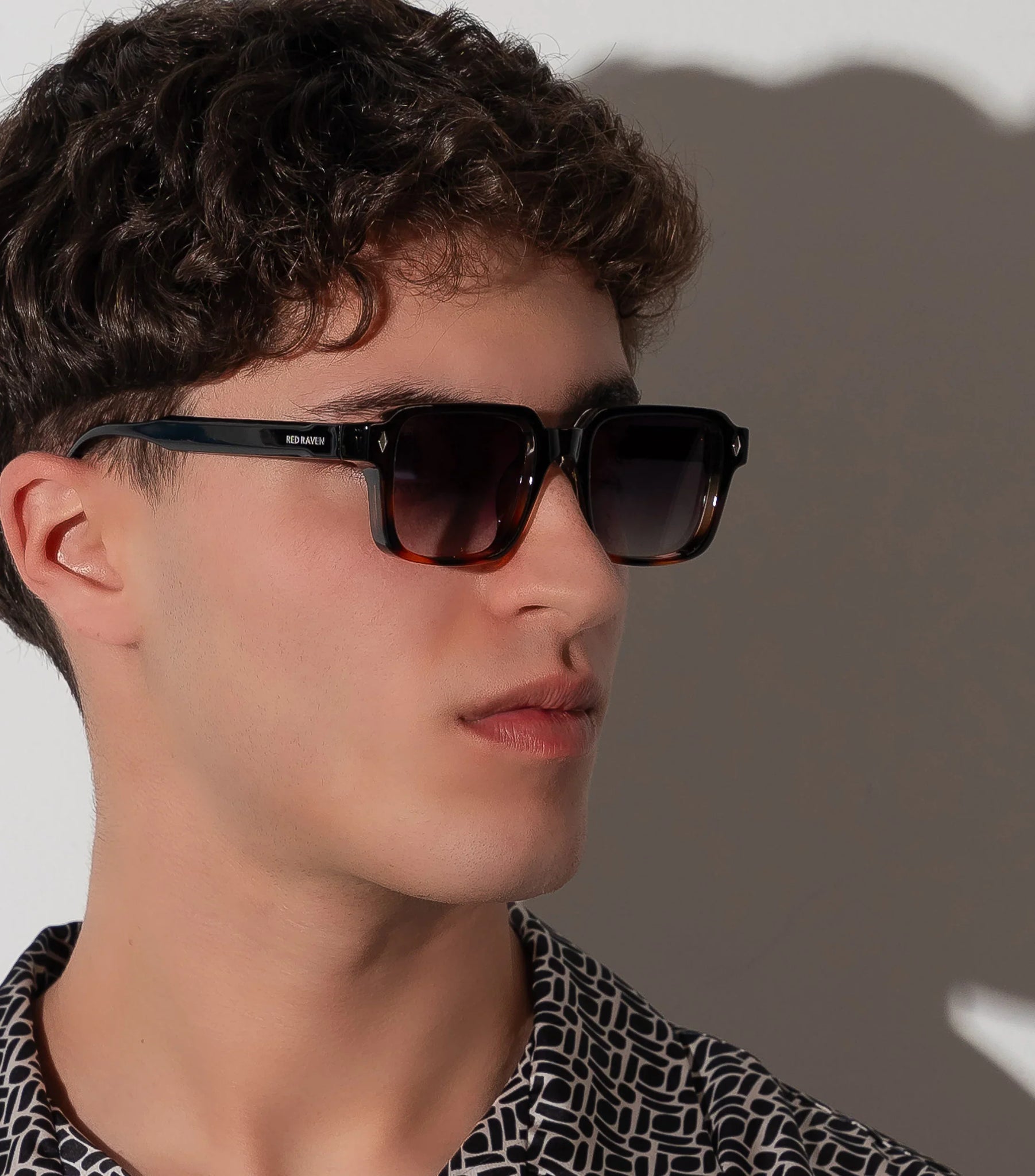 Men's Sunglasses Red Raven Black