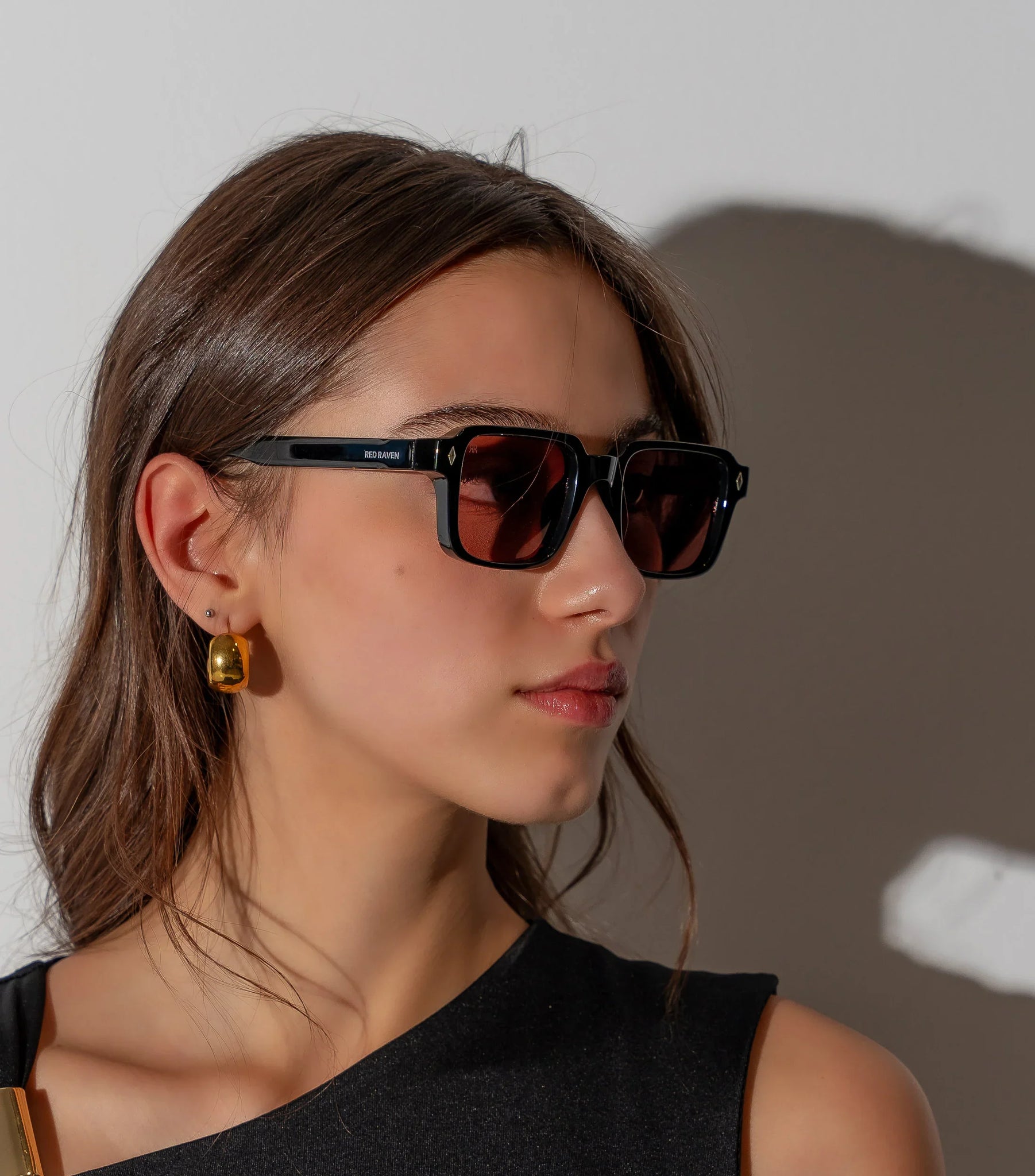 Men's Sunglasses Red Raven Black