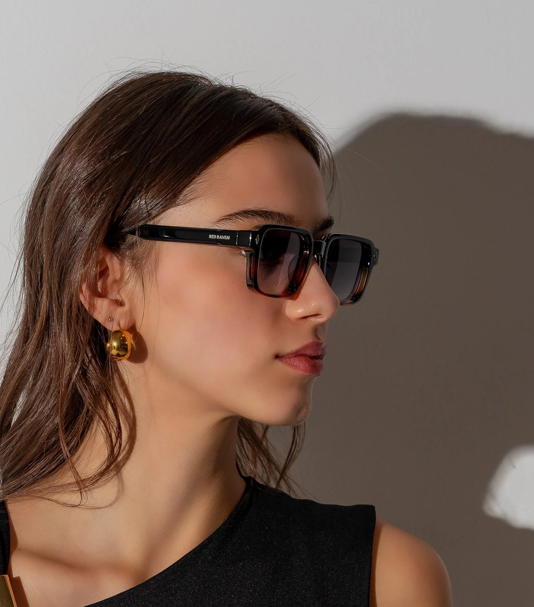 Men's Sunglasses Red Raven Black