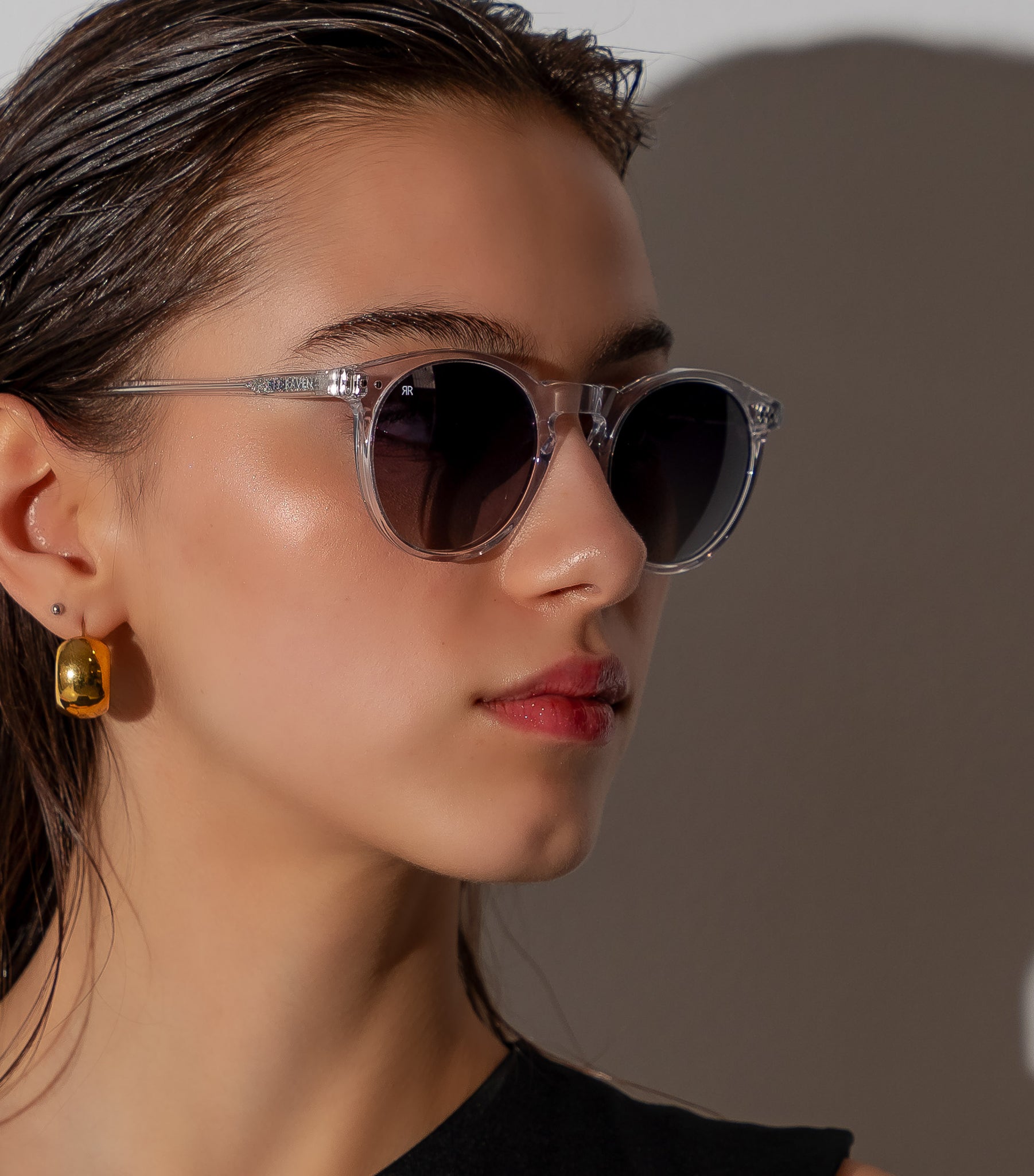 Men's Sunglasses Red Raven White