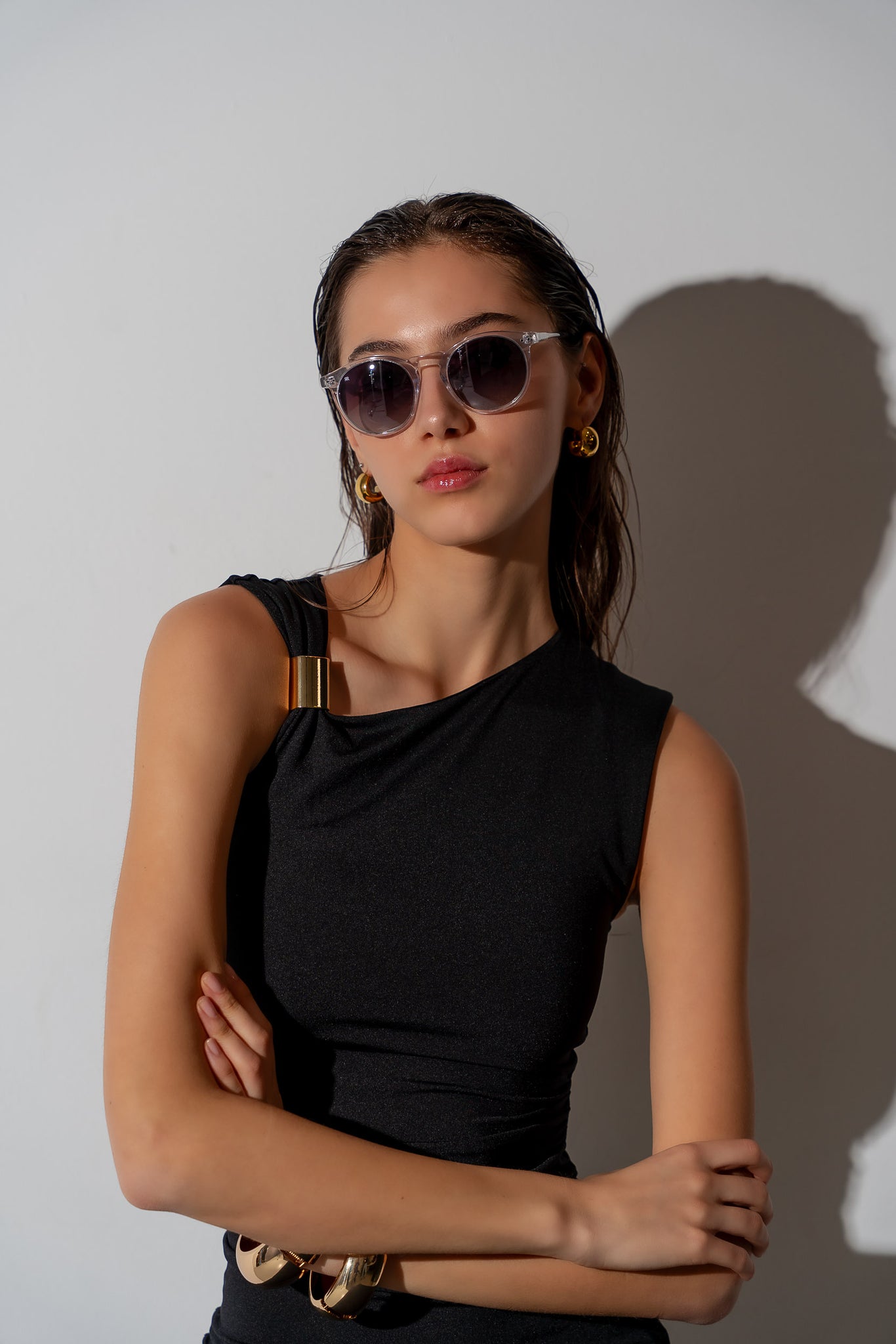 Men's Sunglasses Red Raven White