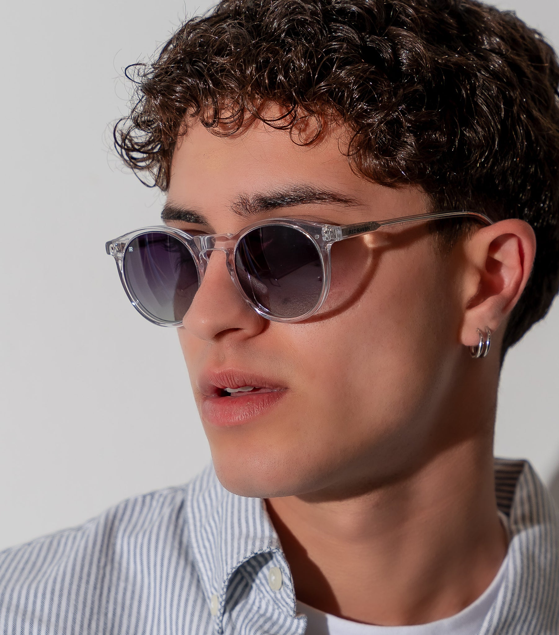 Men's Sunglasses Red Raven White