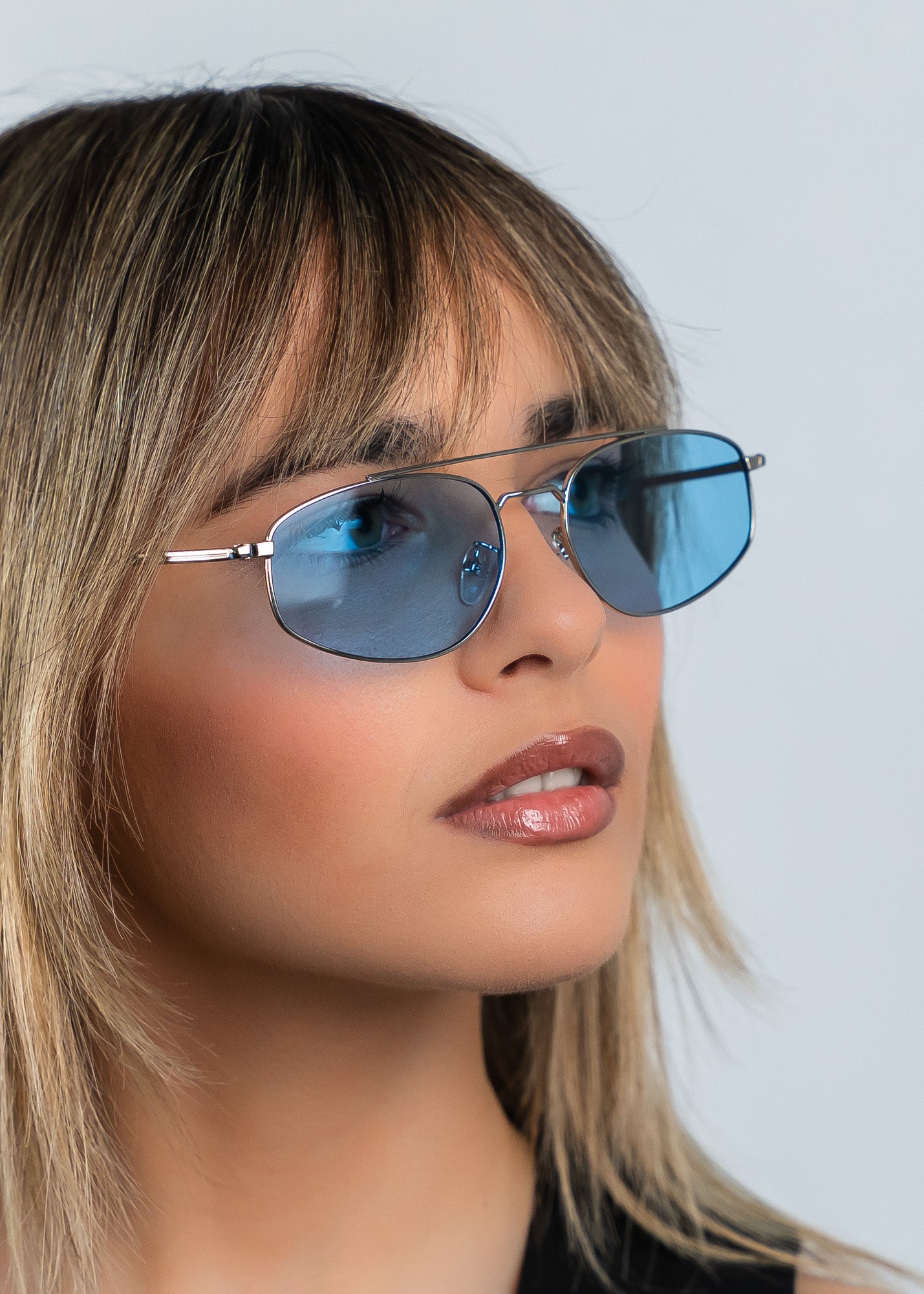 Men's Sunglasses Red Raven Silver