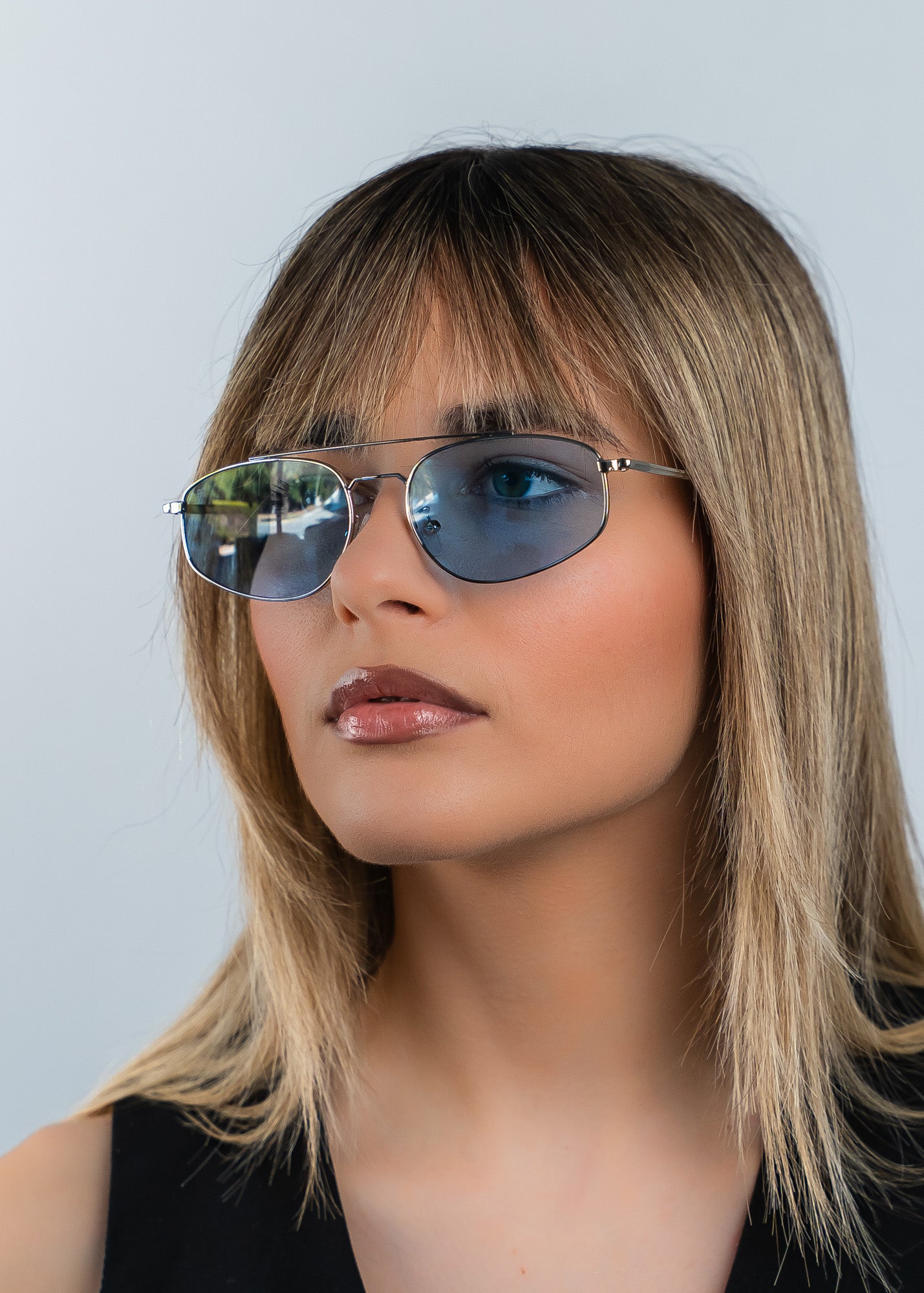 Men's Sunglasses Red Raven Silver