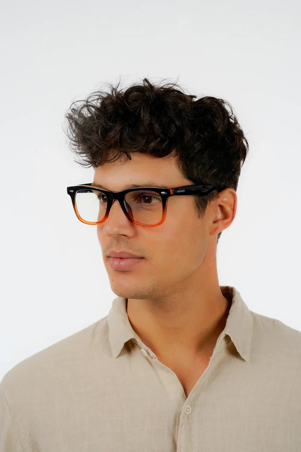 Men's Eyeglasses Red Raven