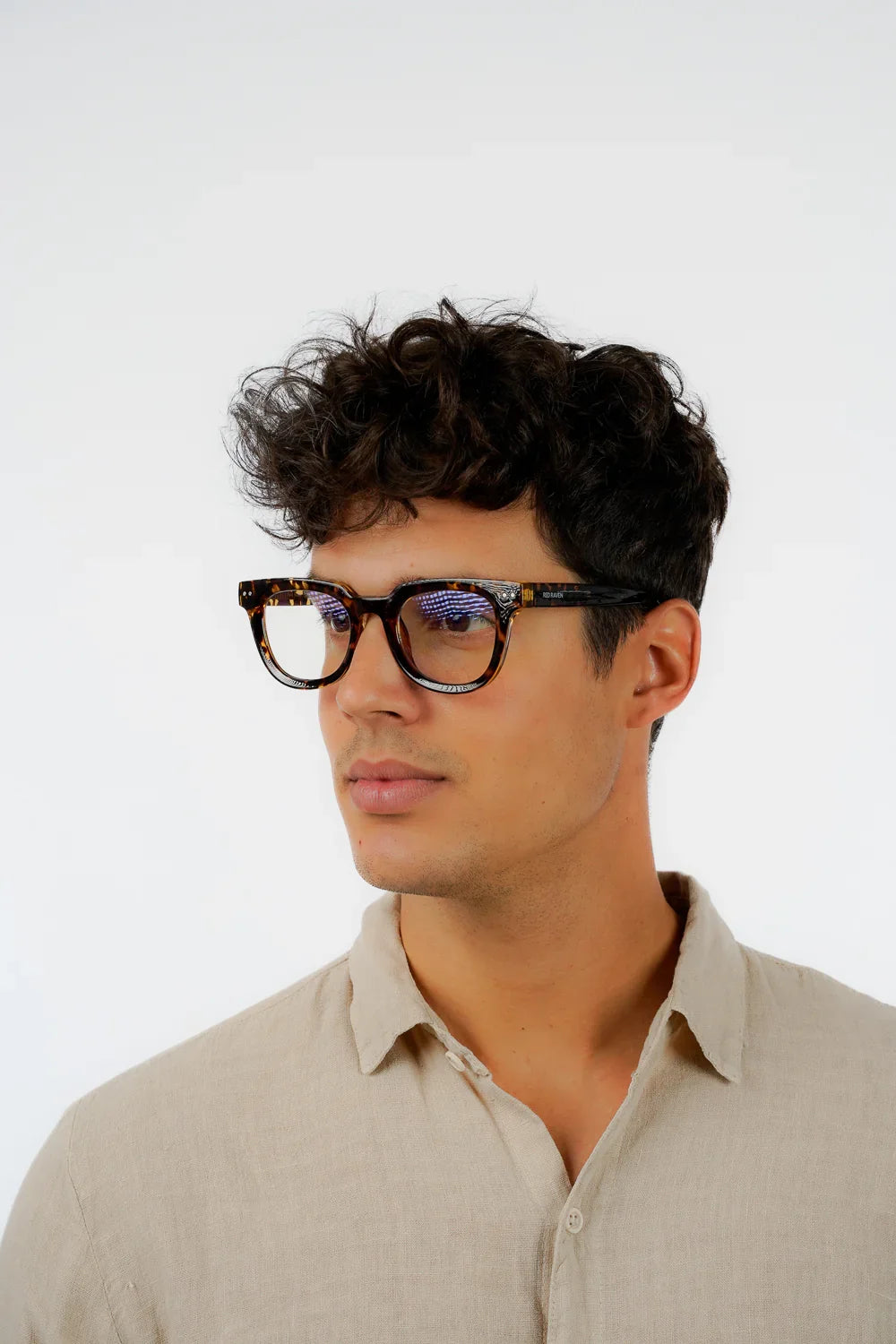 Men's Eyeglasses Red Raven