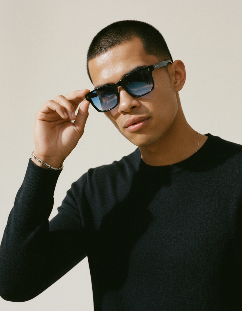 Men's Sunglasses Red Raven Black