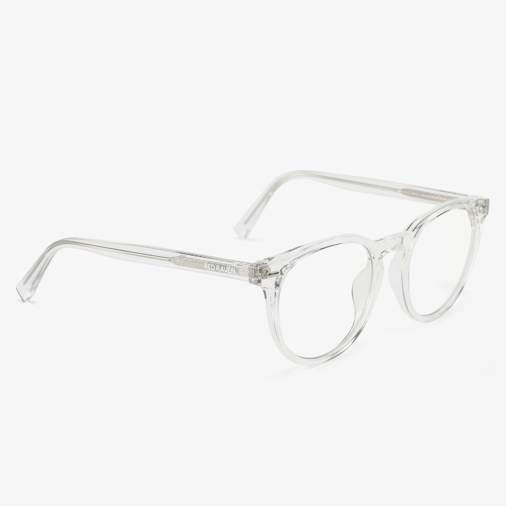 Men's Eyeglasses Red Raven White