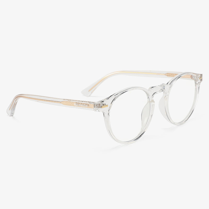 Men's Eyeglasses Red Raven White