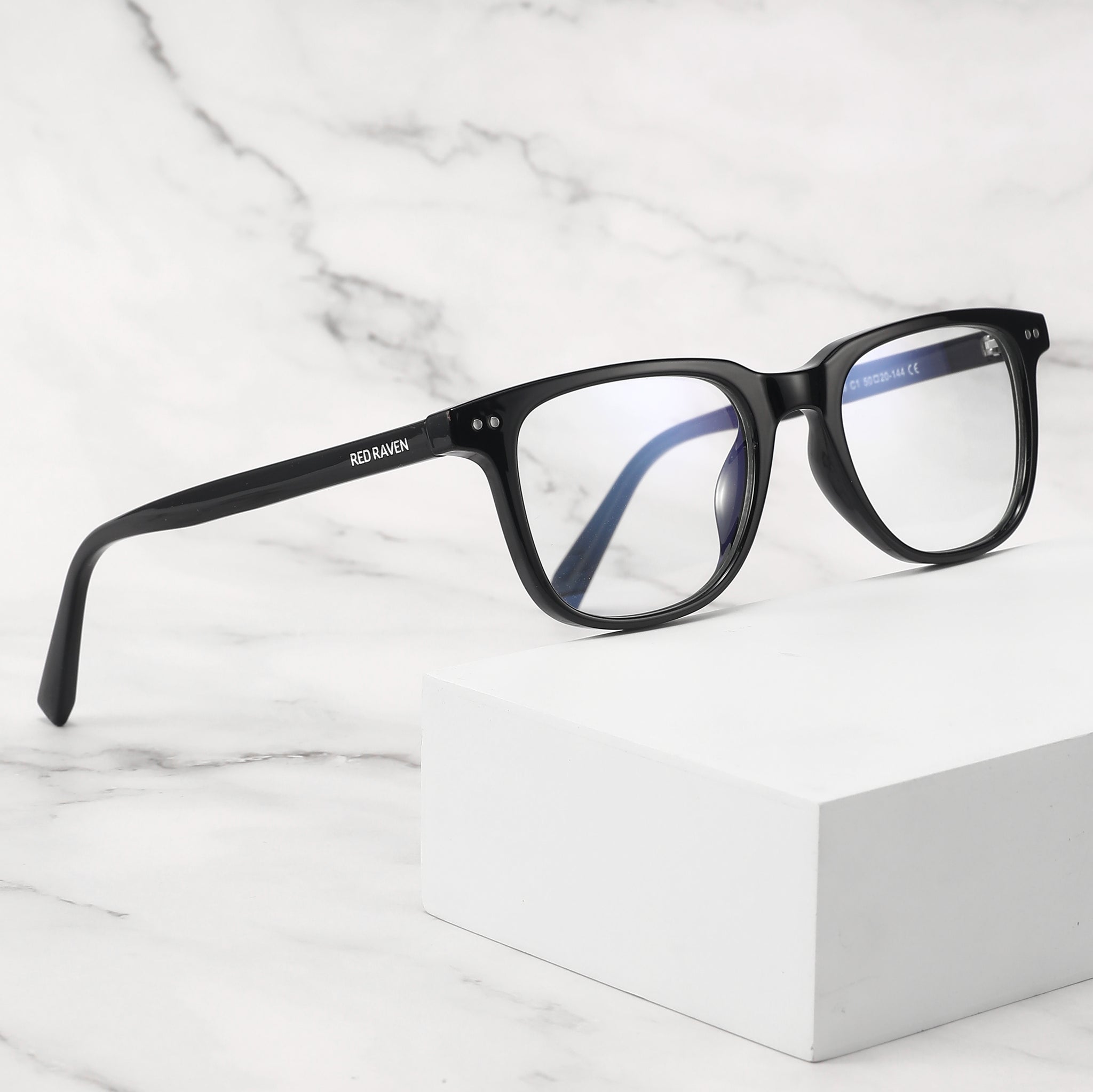 Men's Eyeglasses Red Raven Black