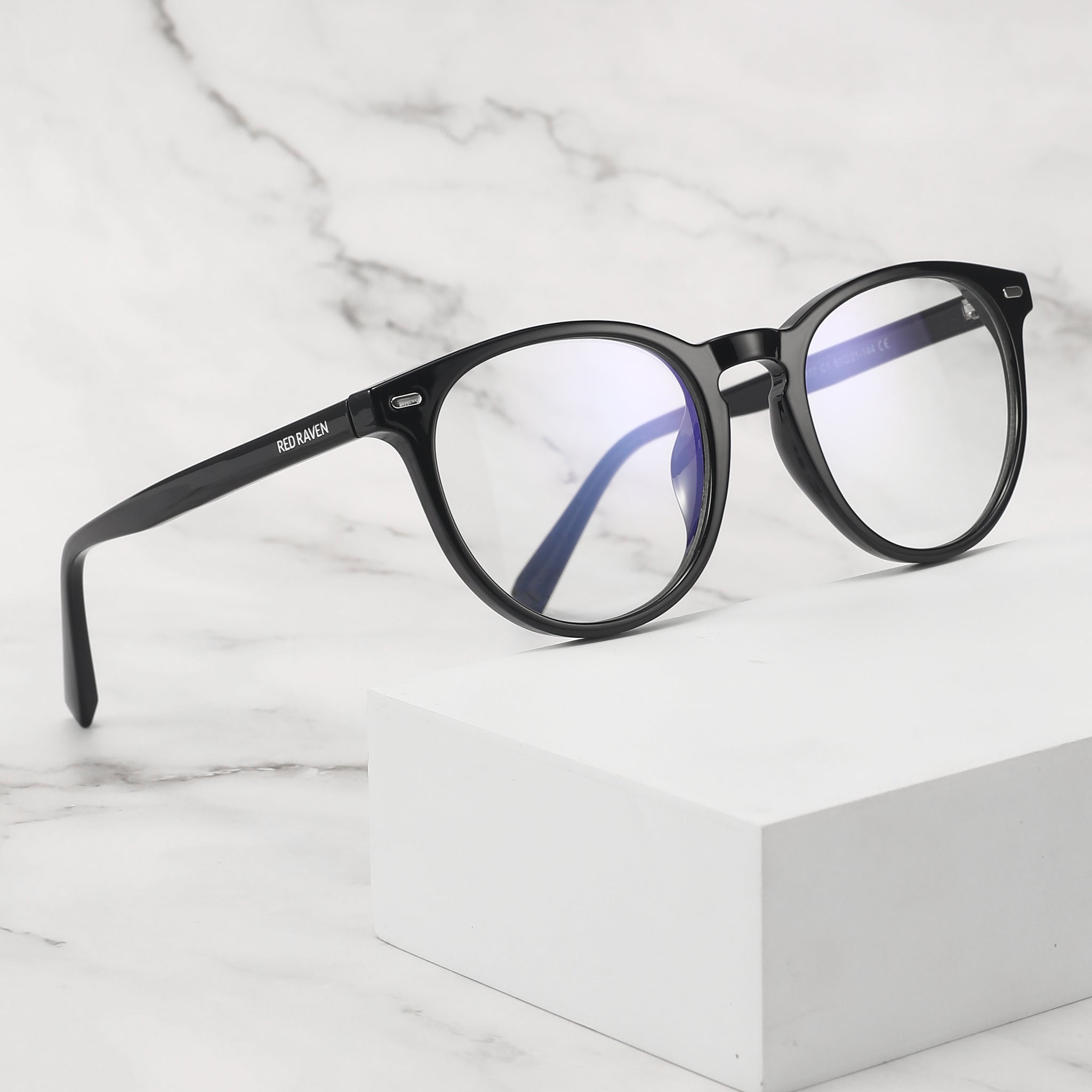 Men's Eyeglasses Red Raven Black