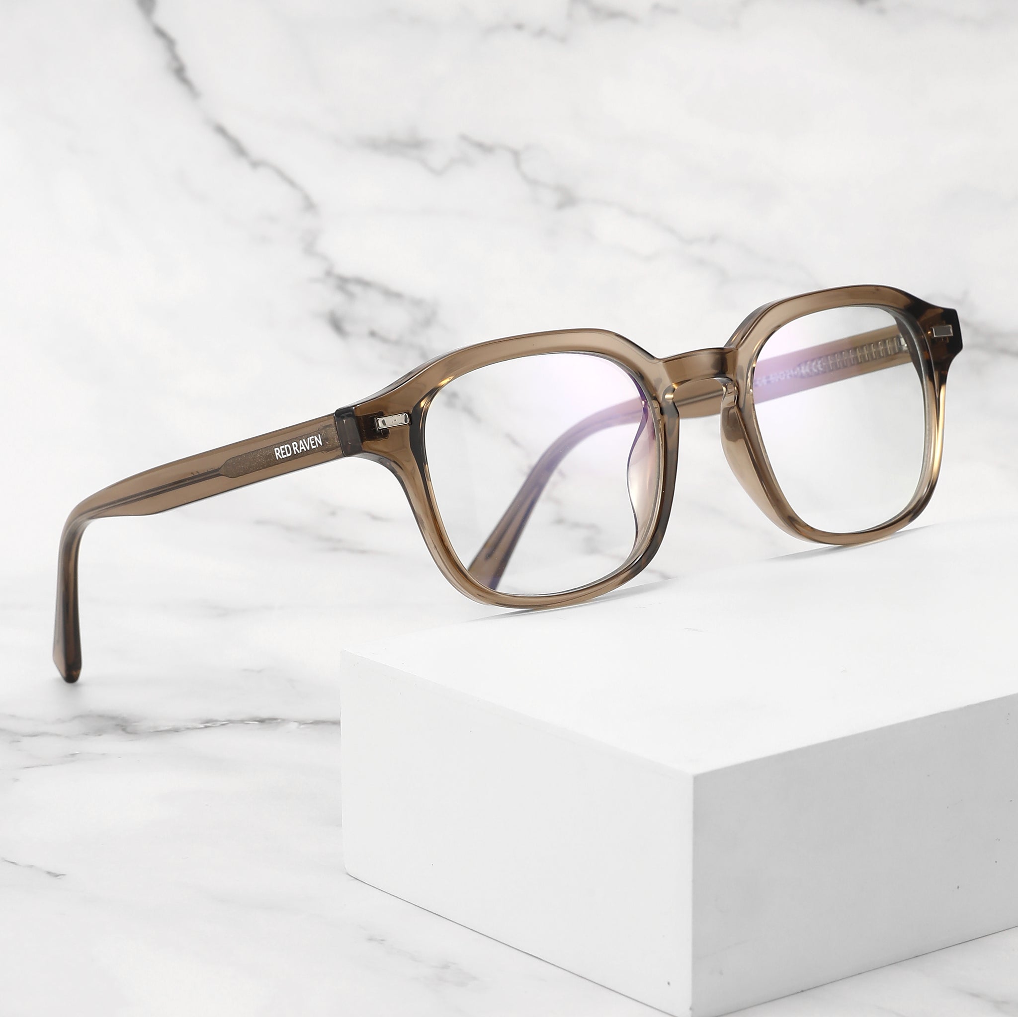 Men's Eyeglasses Red Raven Beige