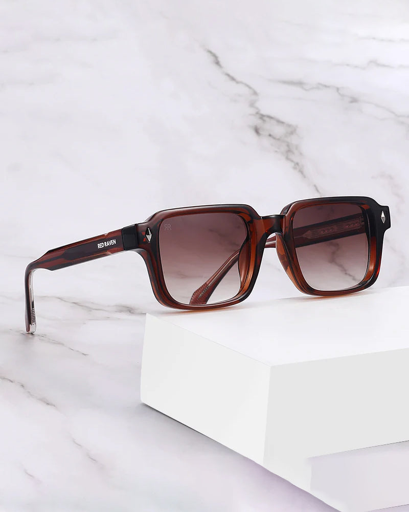 Men's Sunglasses Red Raven Brown