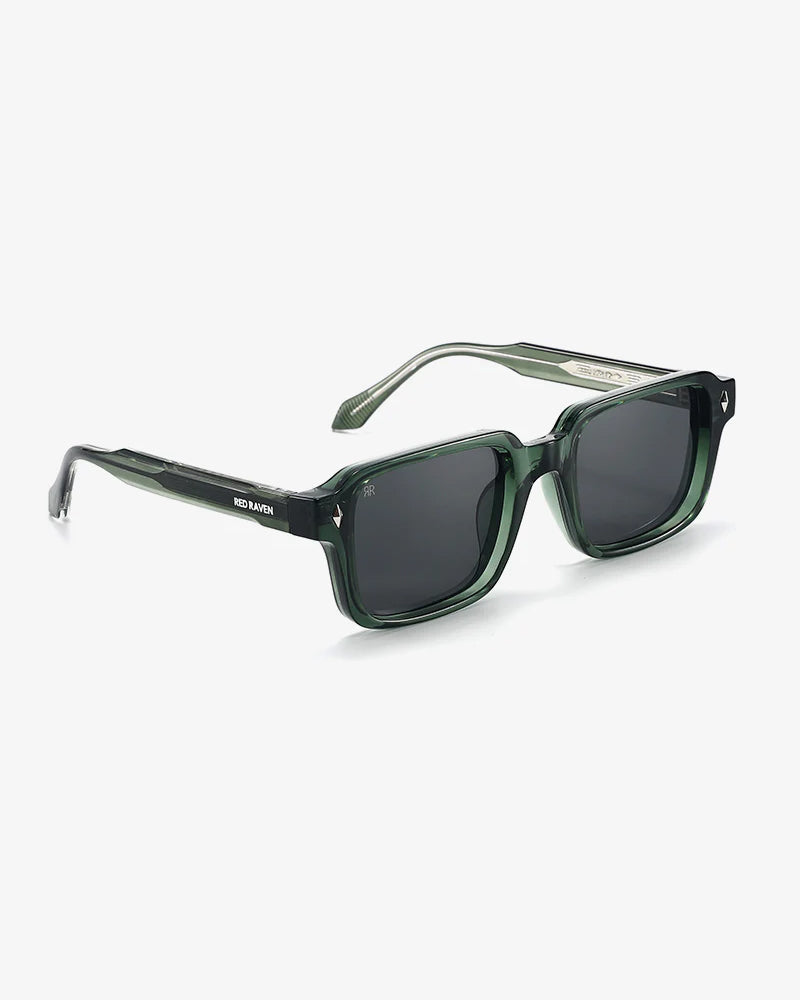 Men's Sunglasses Red Raven Green