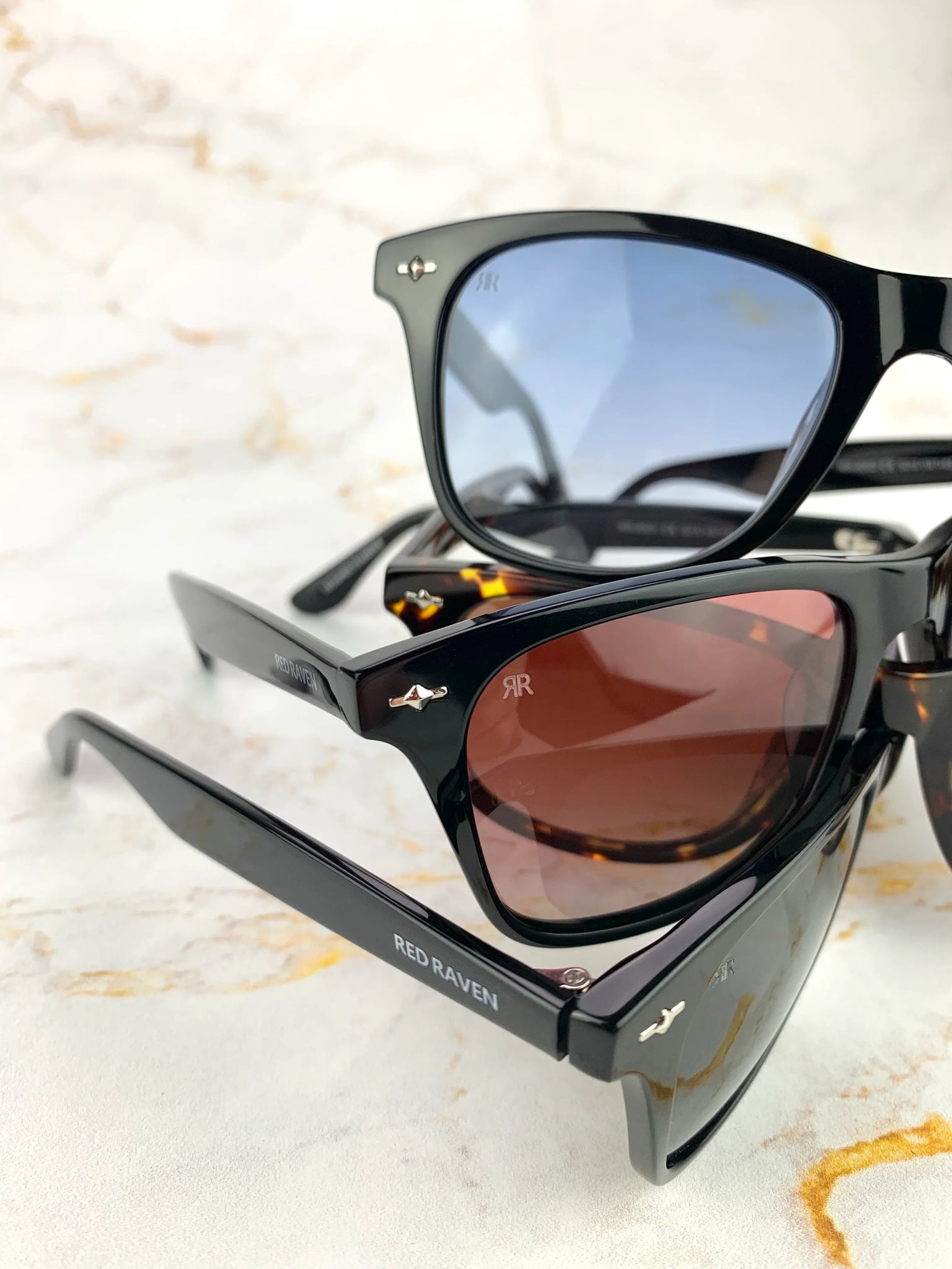 Men's Sunglasses Red Raven Black