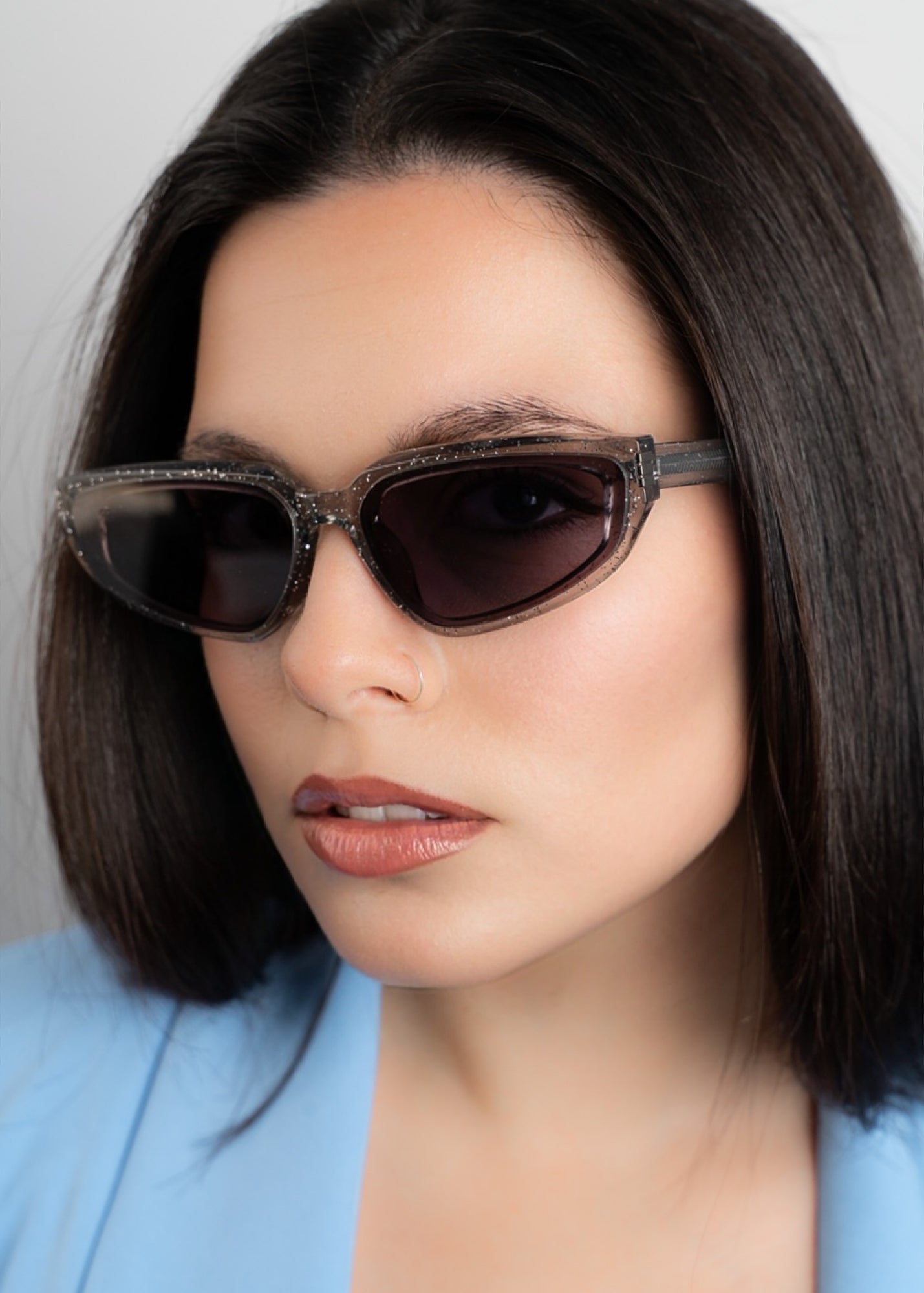 Men's Sunglasses Red Raven White