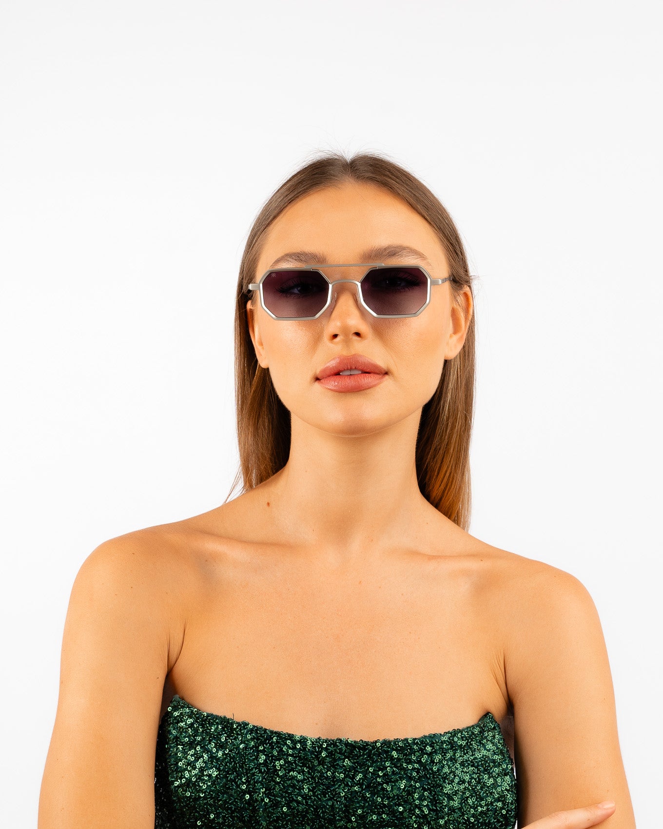 Men's Sunglasses Red Raven Silver