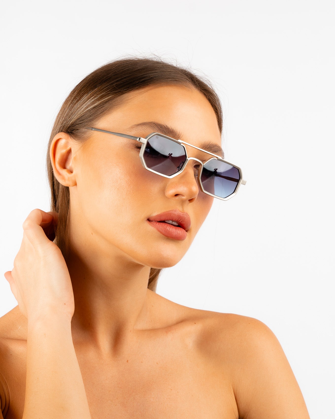 Men's Sunglasses Red Raven Silver