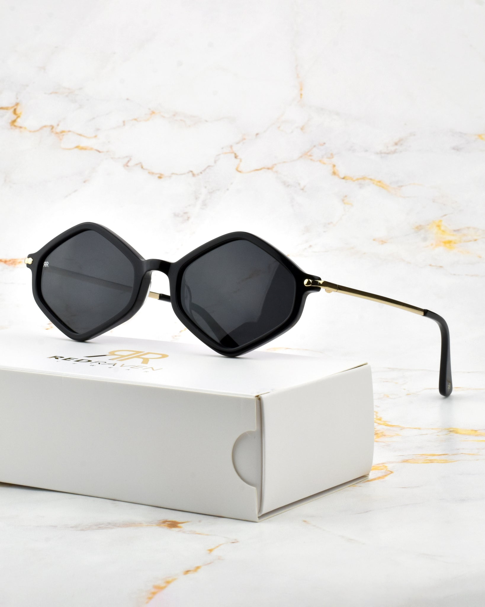 Men's Sunglasses Red Raven Black