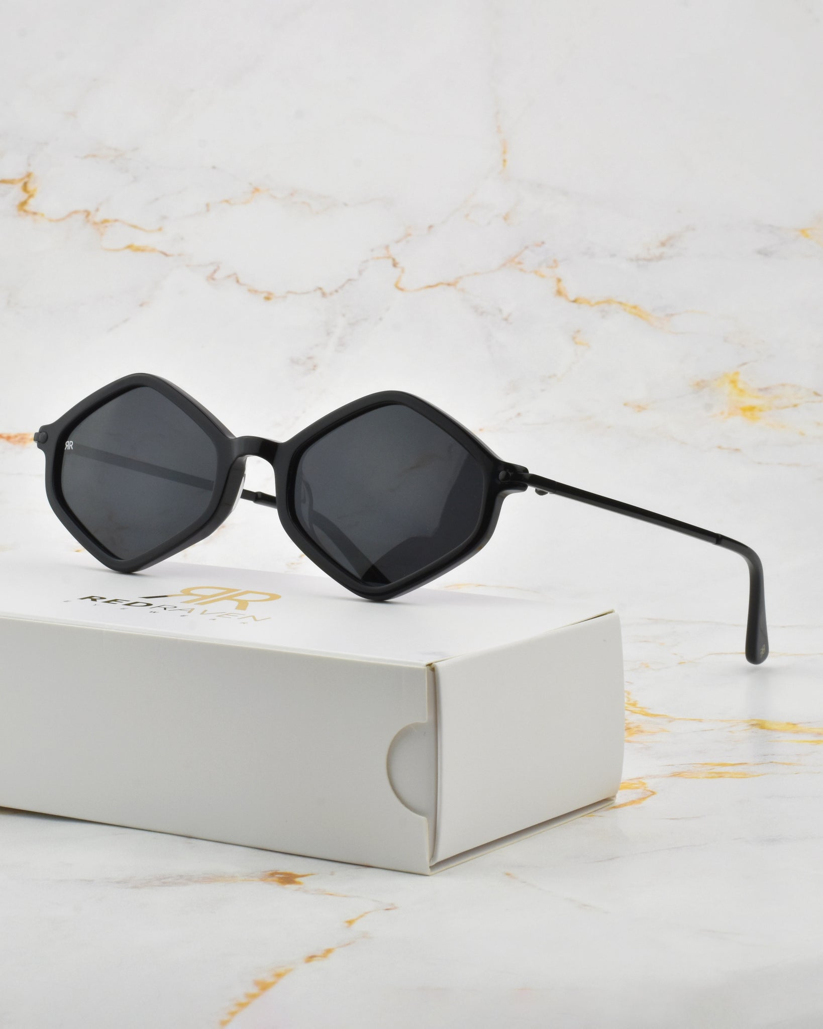 Men's Sunglasses Red Raven Black