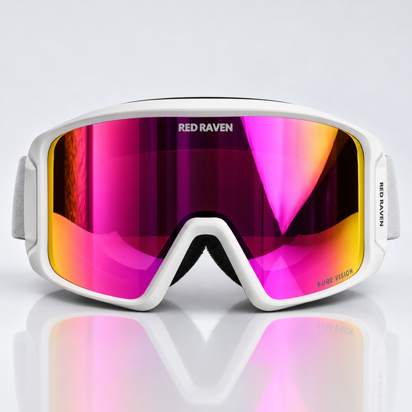 SNOW MASK #ALPINE SERIES WHITE PINK