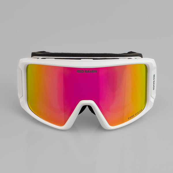 SNOW MASK #ALPINE SERIES WHITE PINK