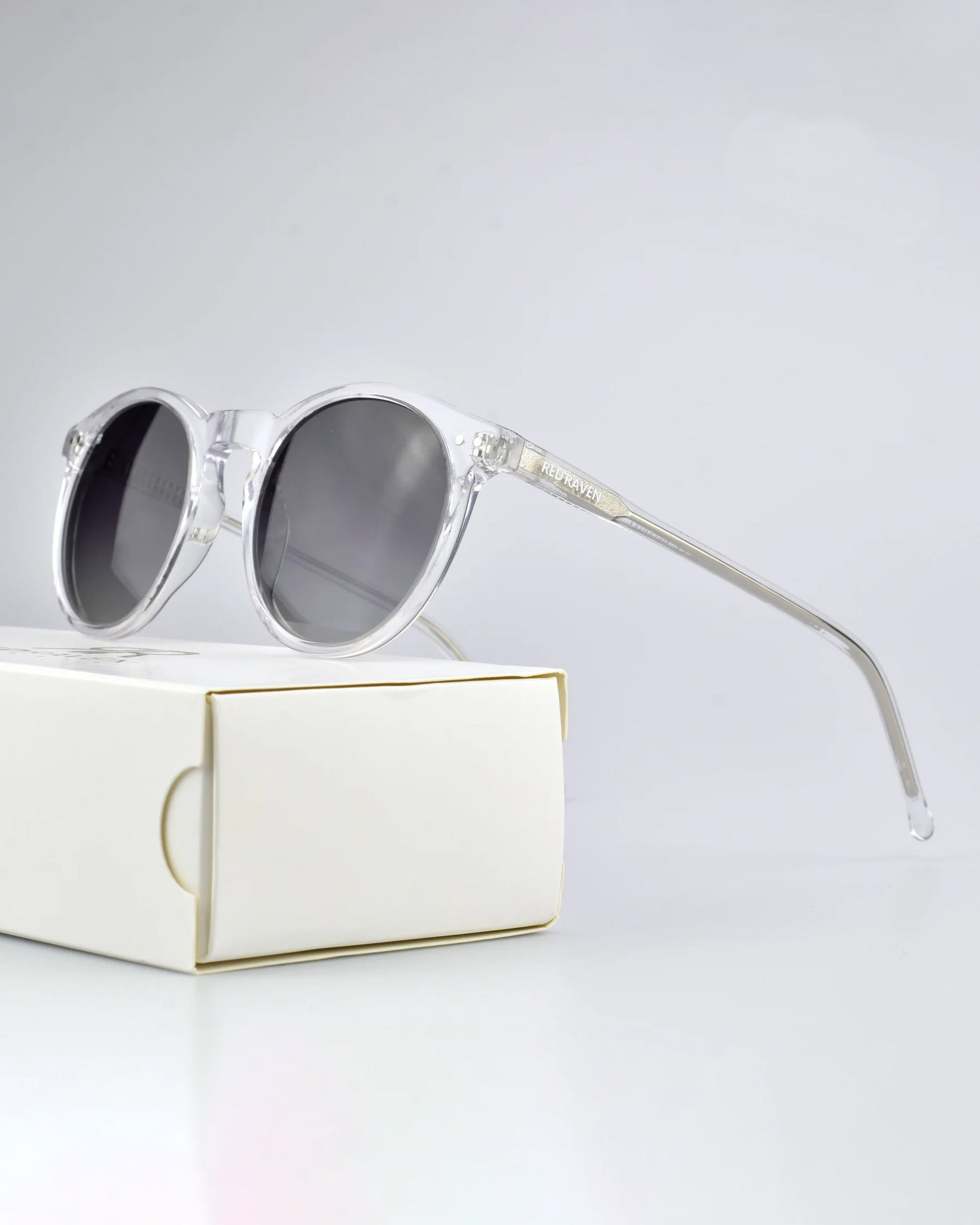 Men's Sunglasses Red Raven White